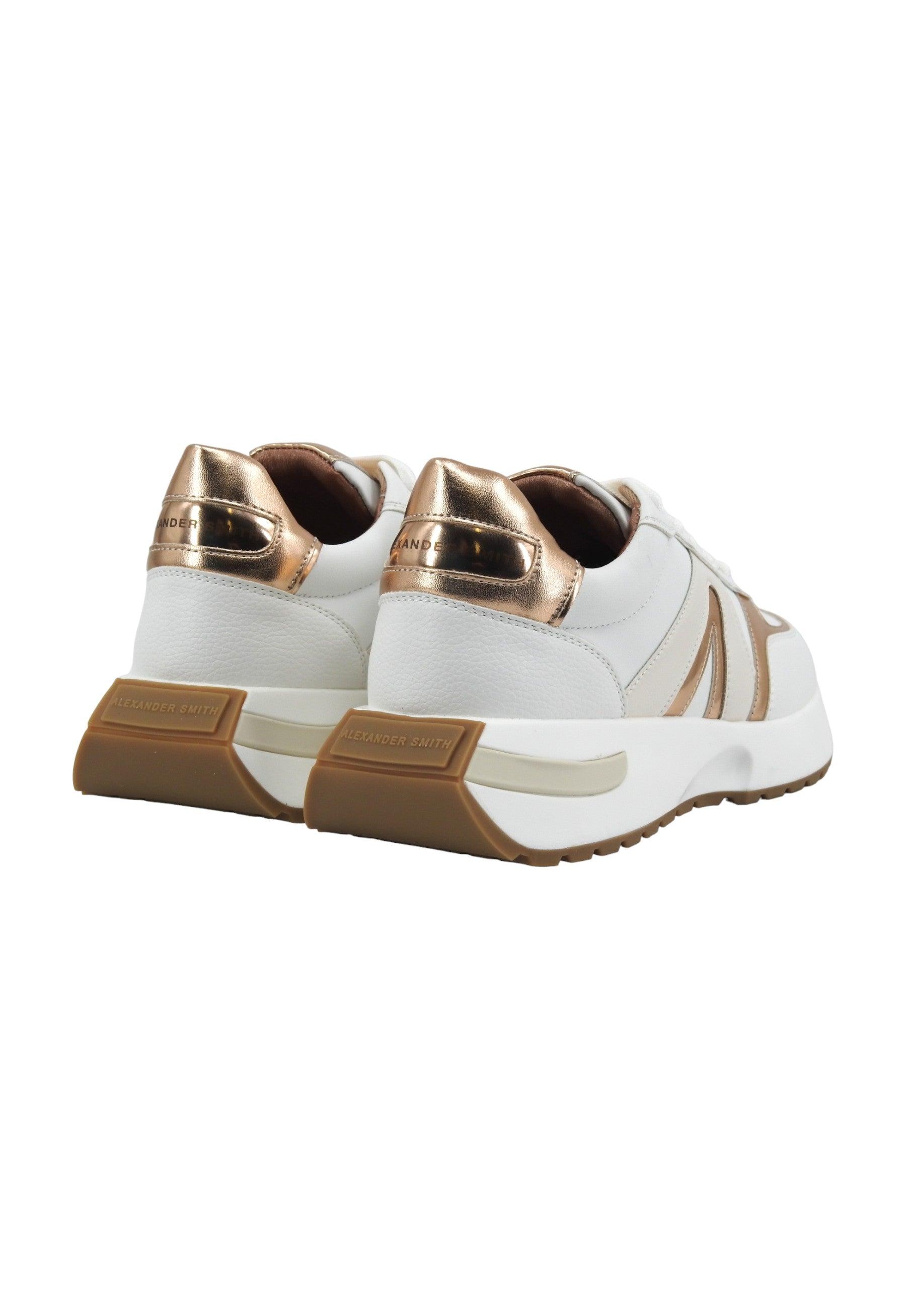 ALEXANDER SMITH Hyde Sneaker Donna White Copper HYW1307 - Sandrini Calzature e Abbigliamento