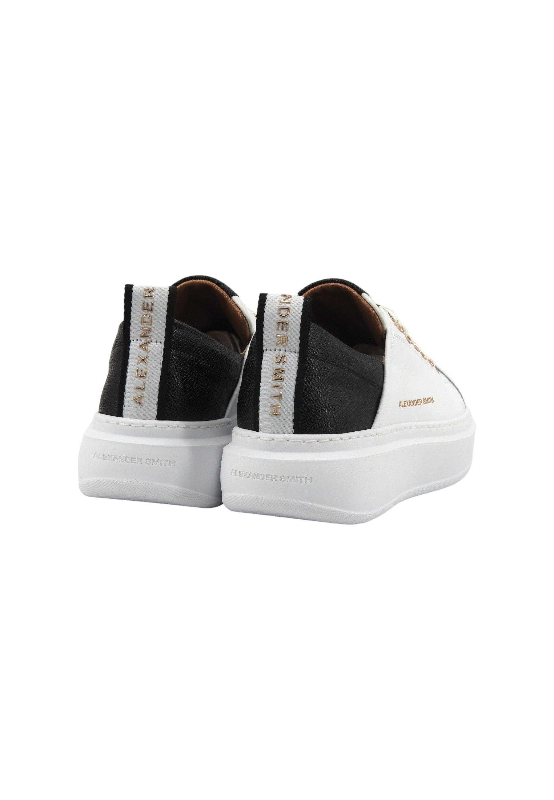 ALEXANDER SMITH Wembley Sneaker Donna White Black WYW0493 - Sandrini Calzature e Abbigliamento