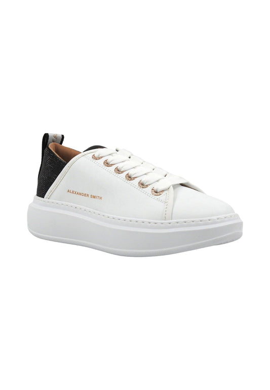 ALEXANDER SMITH Wembley Sneaker Donna White Black WYW0495 - Sandrini Calzature e Abbigliamento