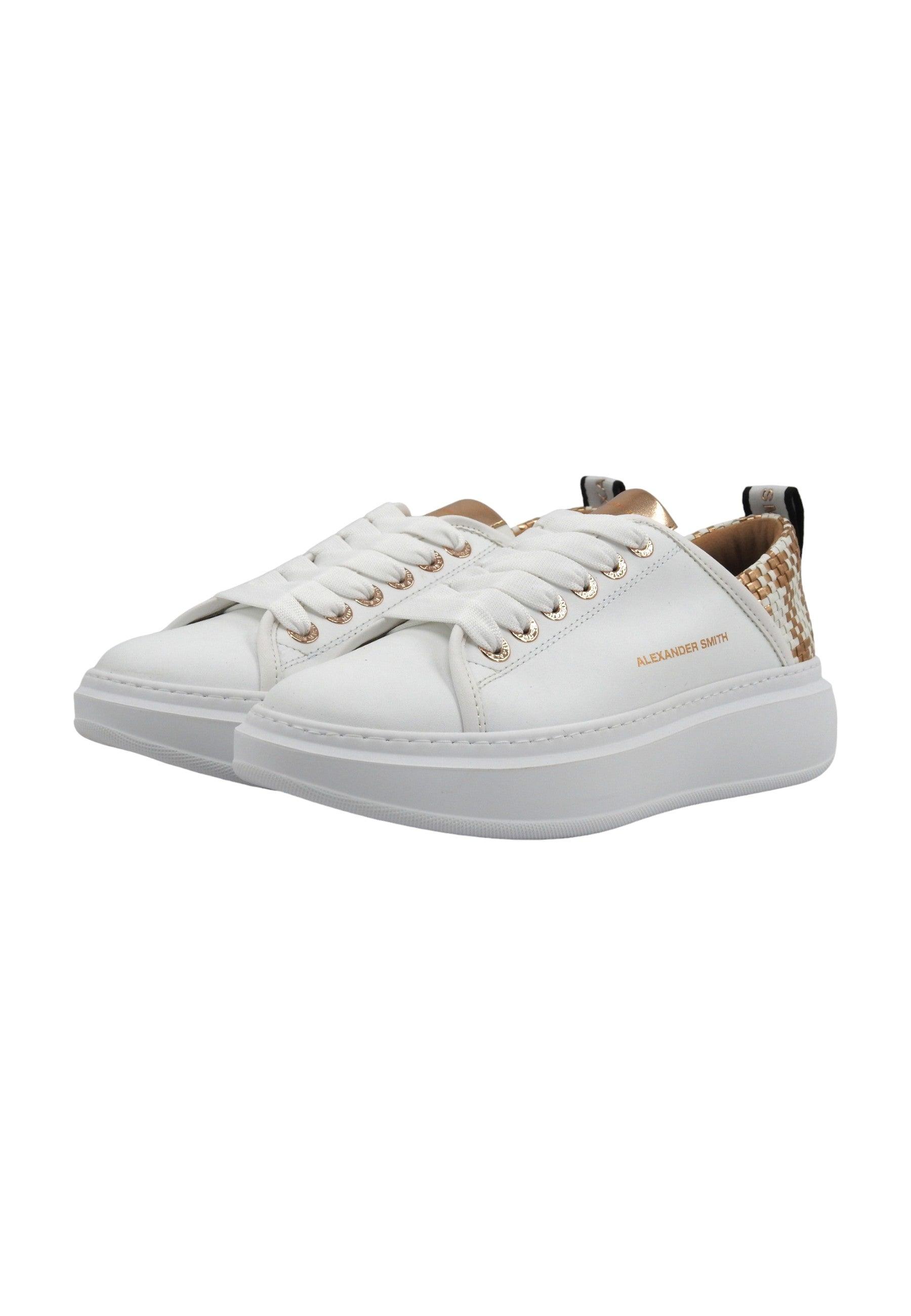 ALEXANDER SMITH Wembley Sneaker Donna White Copper WYW0421 - Sandrini Calzature e Abbigliamento
