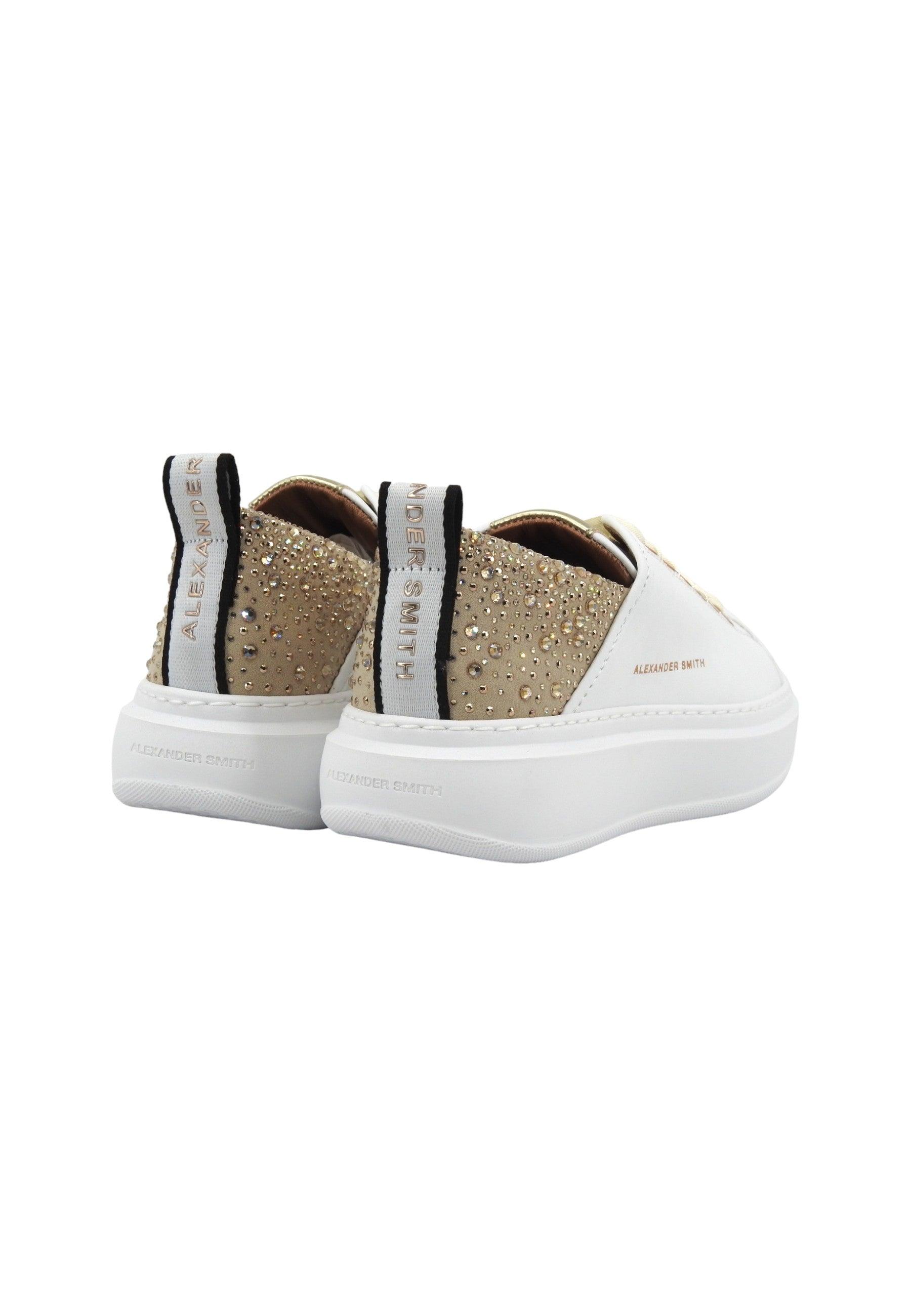ALEXANDER SMITH Wembley Sneaker Donna White Gold WYW0506 - Sandrini Calzature e Abbigliamento