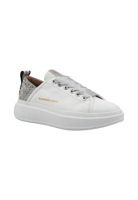 ALEXANDER SMITH Wembley Sneaker Donna White Silver WYW0506 - Sandrini Calzature e Abbigliamento