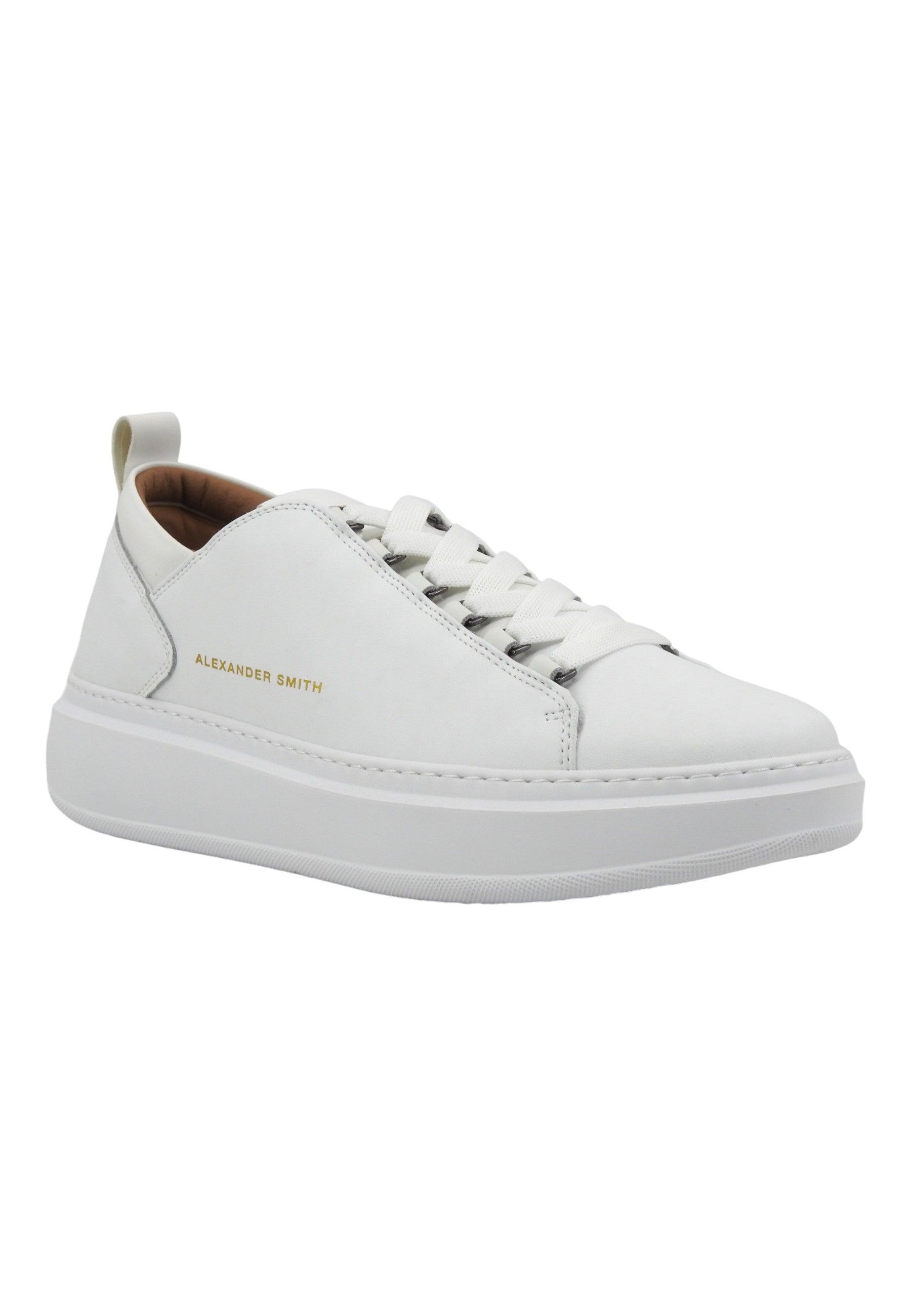 ALEXANDER SMITH Wembley Sneaker Uomo Total White WYM2263 - Sandrini Calzature e Abbigliamento