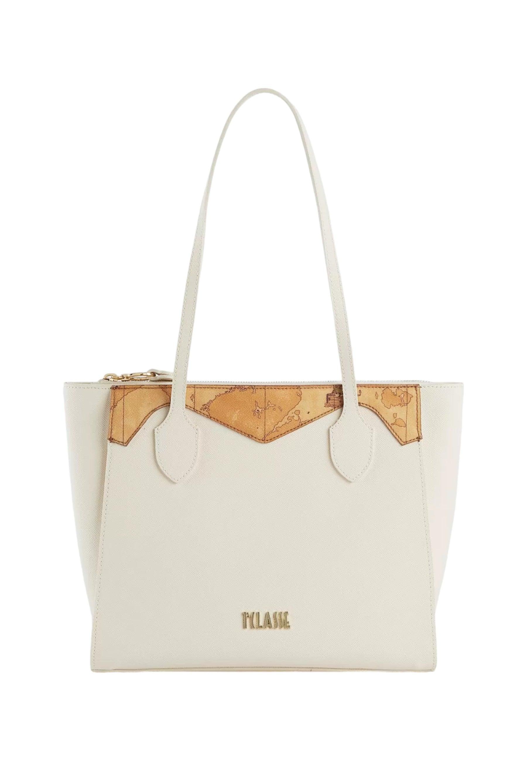 Scopri ALVIERO MARTINI 1° CLASSE Borsa Shopping Ivory Bianco GZ52