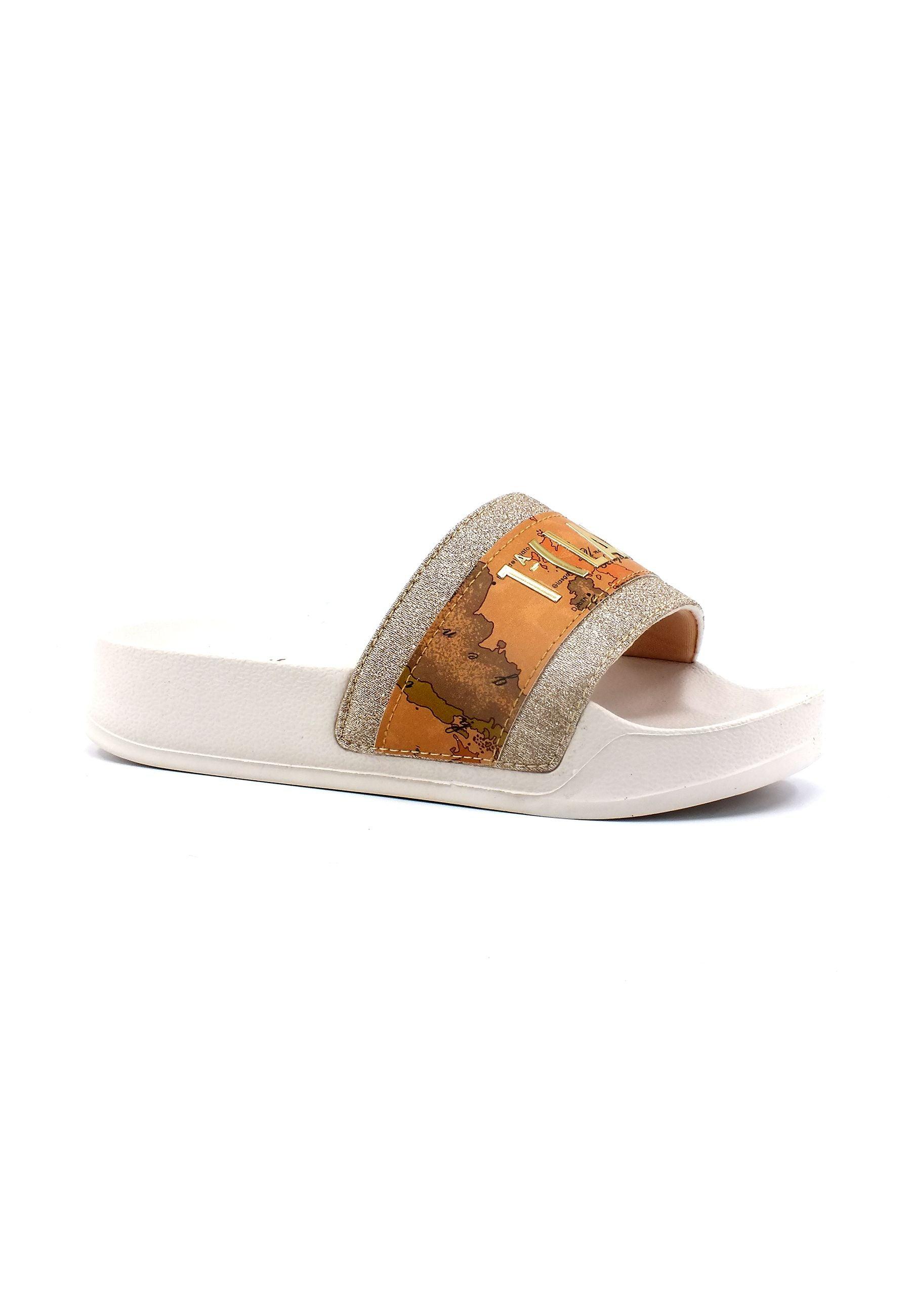 ALVIERO MARTINI 1° CLASSE Ciabatta Donna Platinum Beige Geo N1558-0496 - Sandrini Calzature e Abbigliamento