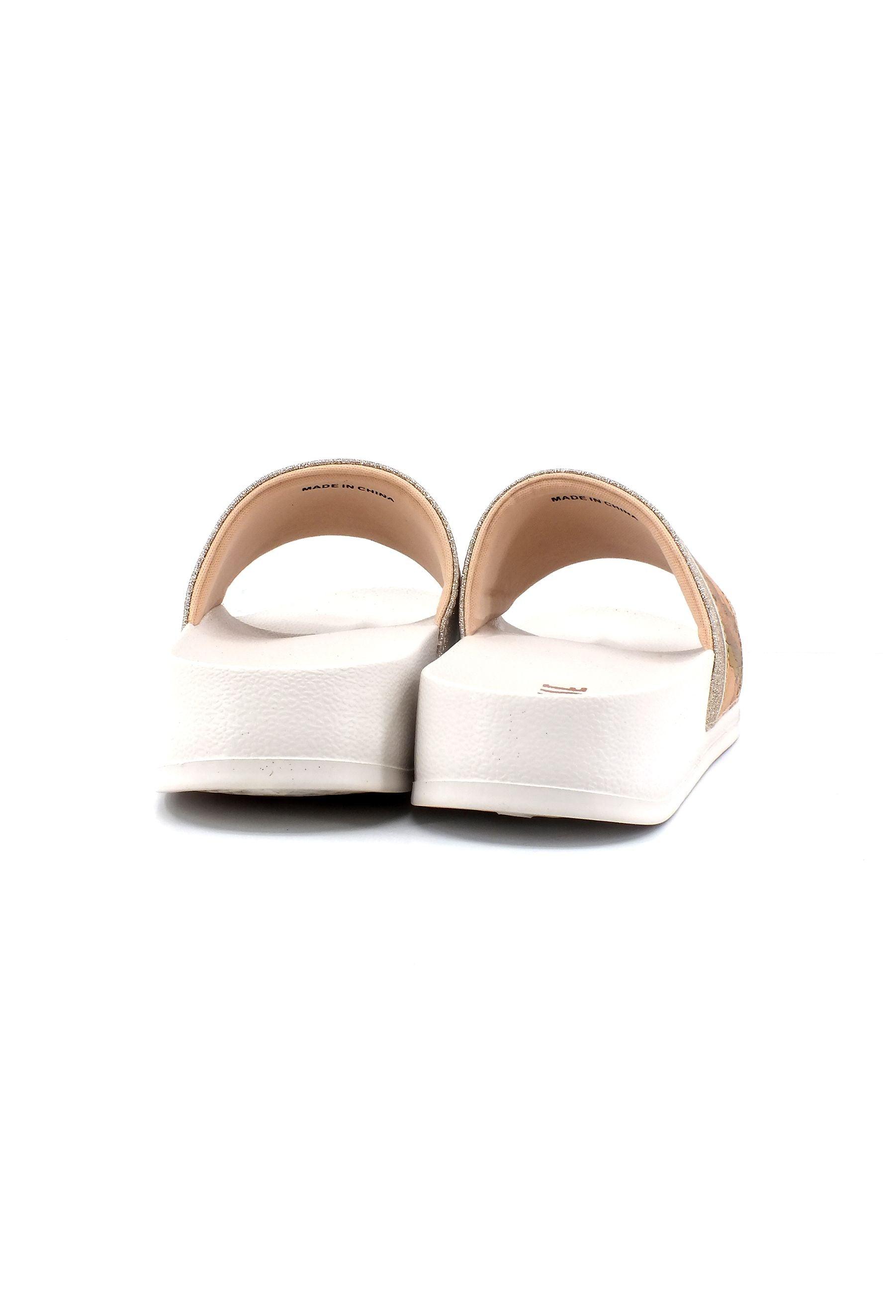 ALVIERO MARTINI 1° CLASSE Ciabatta Donna Platinum Beige Geo N1558-0496 - Sandrini Calzature e Abbigliamento