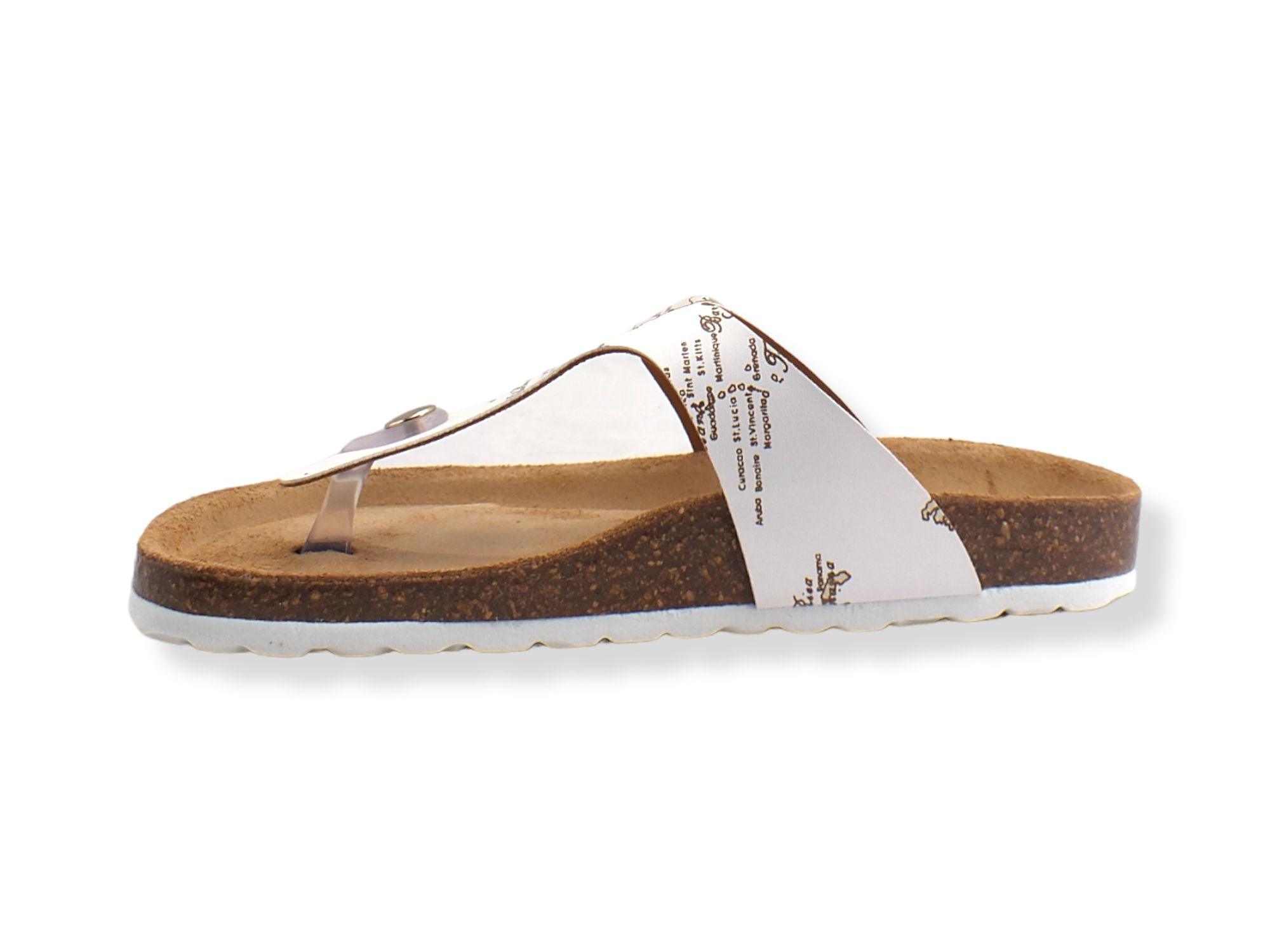 ALVIERO MARTINI 1° CLASSE Infradito Fibbia Geo White N0280-9752 - Sandrini Calzature e Abbigliamento