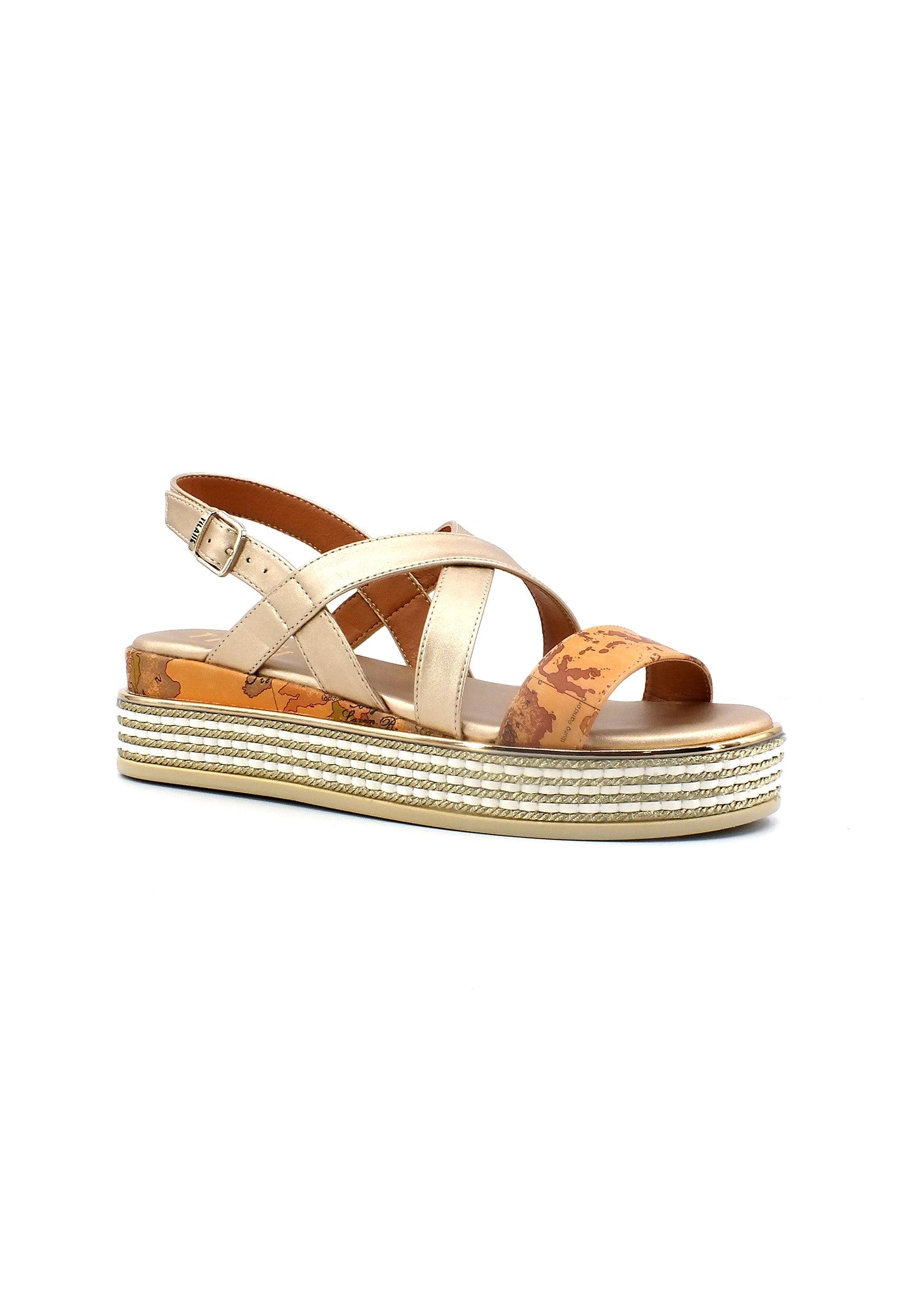 ALVIERO MARTINI 1° CLASSE Sandalo Donna Oro Platinum Beige Geo N1547-1372 - Sandrini Calzature e Abbigliamento