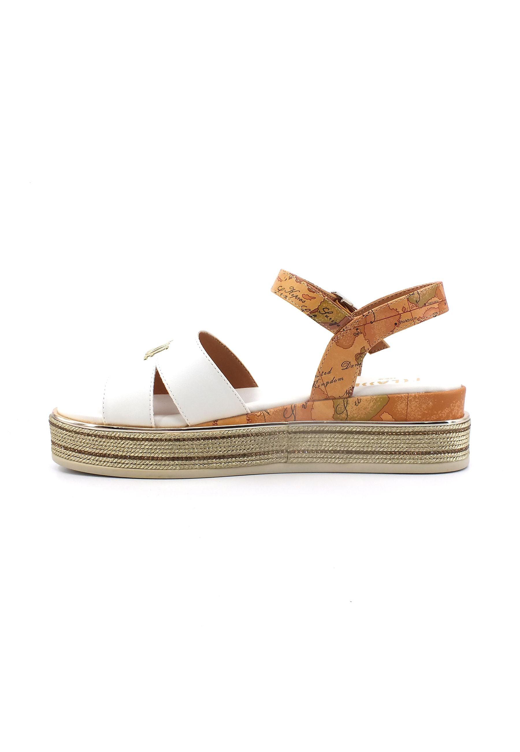 ALVIERO MARTINI 1° CLASSE Sandalo Strass Platform Donna White Beige Geo N1543-0326 - Sandrini Calzature e Abbigliamento