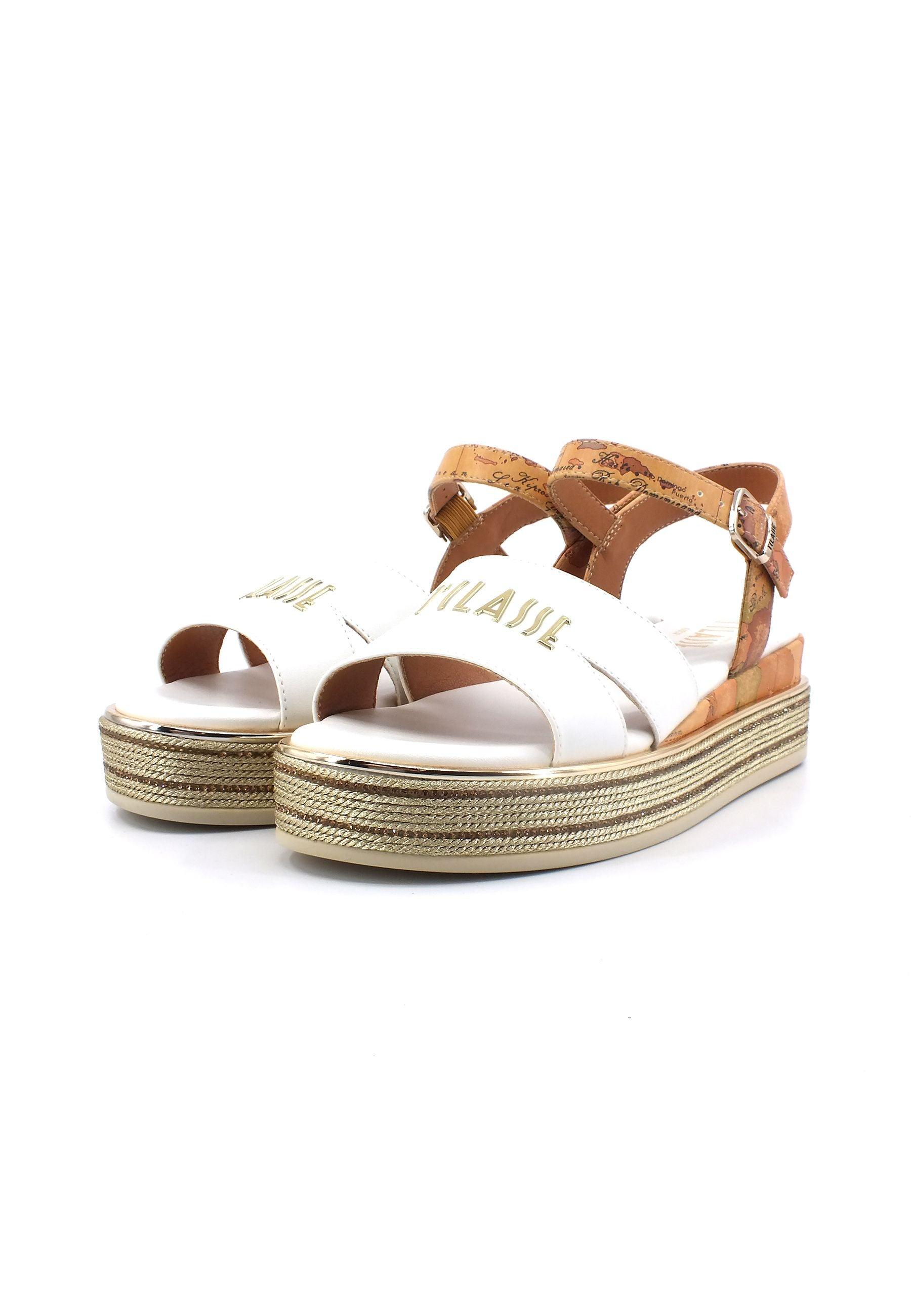 ALVIERO MARTINI 1° CLASSE Sandalo Strass Platform Donna White Beige Geo N1543-0326 - Sandrini Calzature e Abbigliamento
