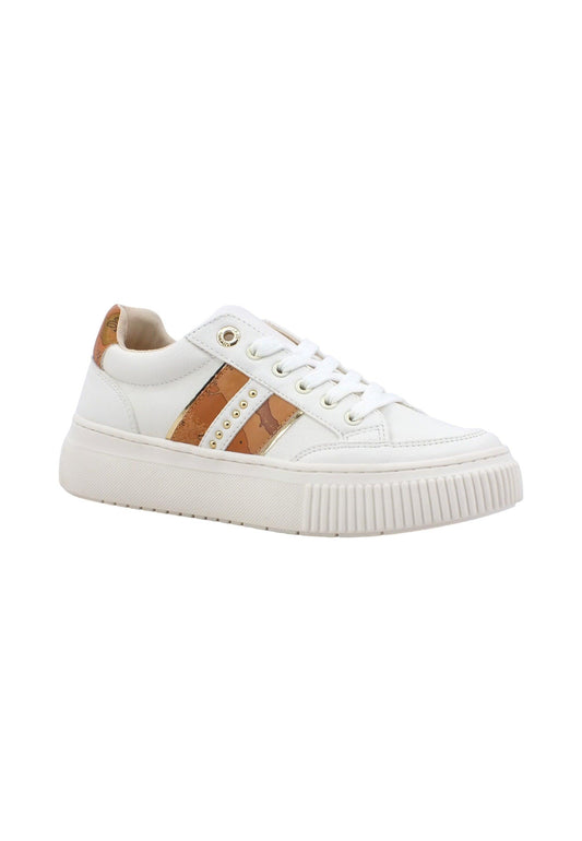 ALVIERO MARTINI 1° CLASSE Sneaker Borchie Donna White Beige Geo N1512-0289 - Sandrini Calzature e Abbigliamento