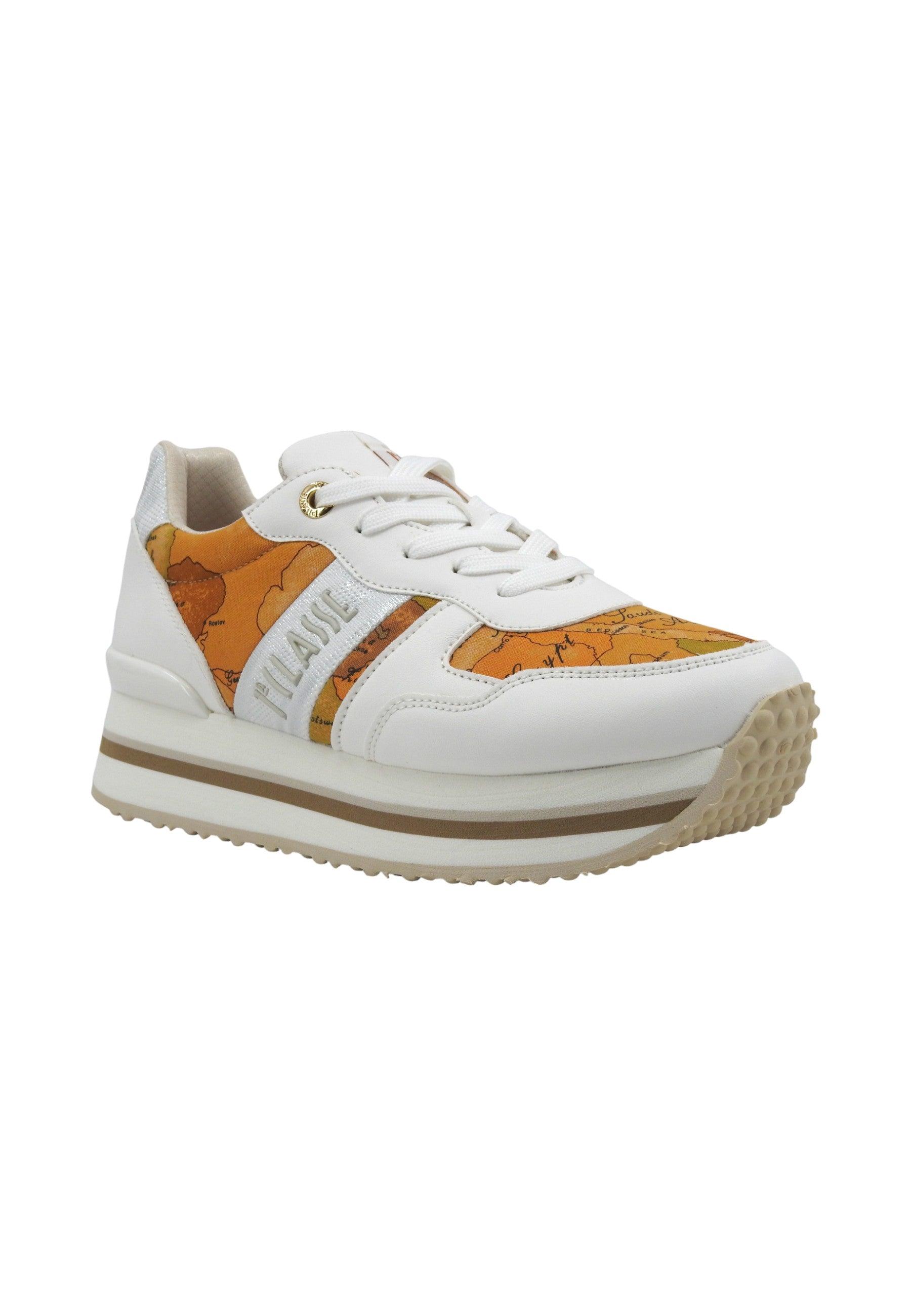 ALVIERO MARTINI 1° CLASSE Sneaker Donna Bianco Geo Beige N1833-0208 - Sandrini Calzature e Abbigliamento