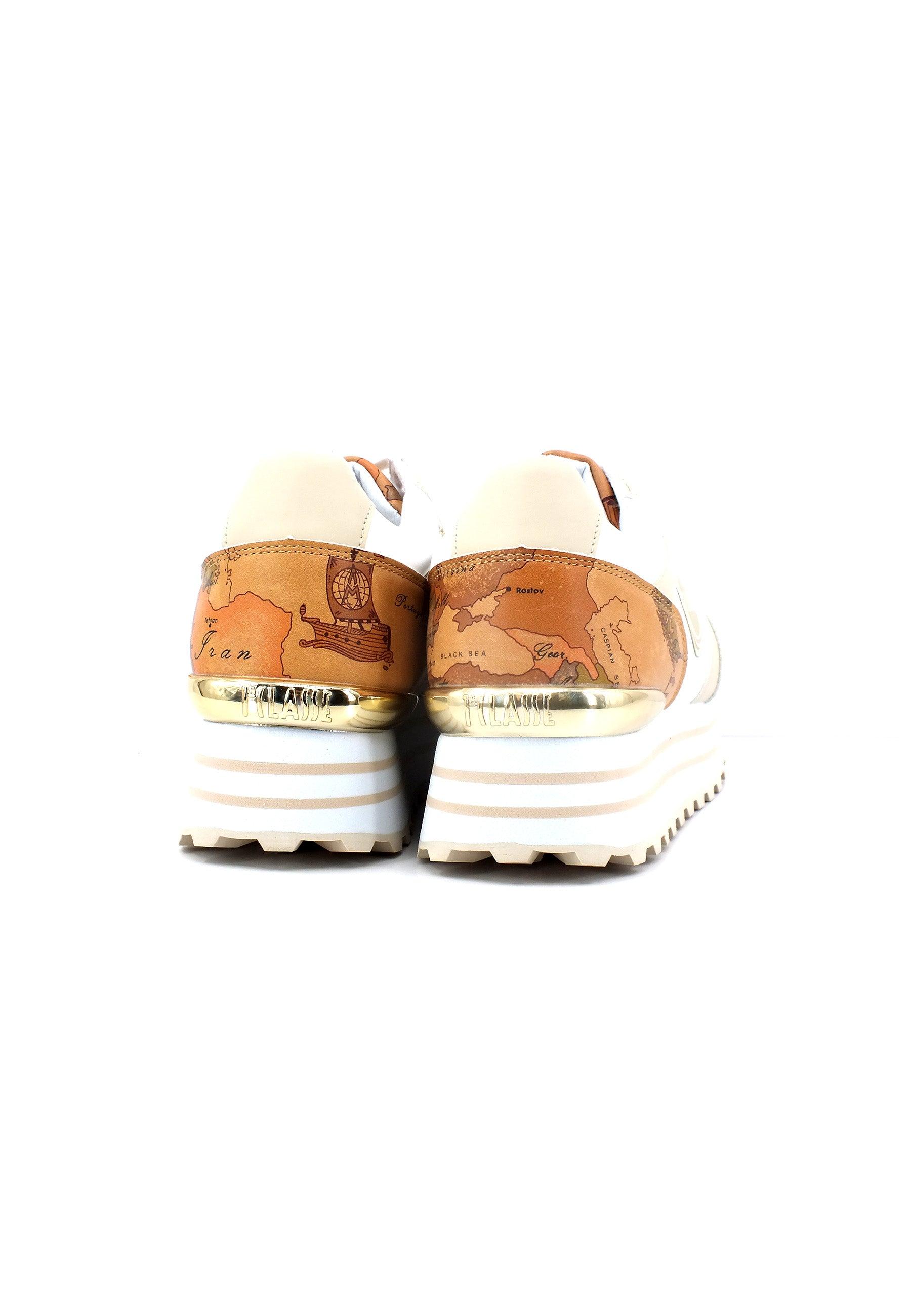 ALVIERO MARTINI 1° CLASSE Sneaker Donna Geo White Taupe Beige N1522-0208 - Sandrini Calzature e Abbigliamento