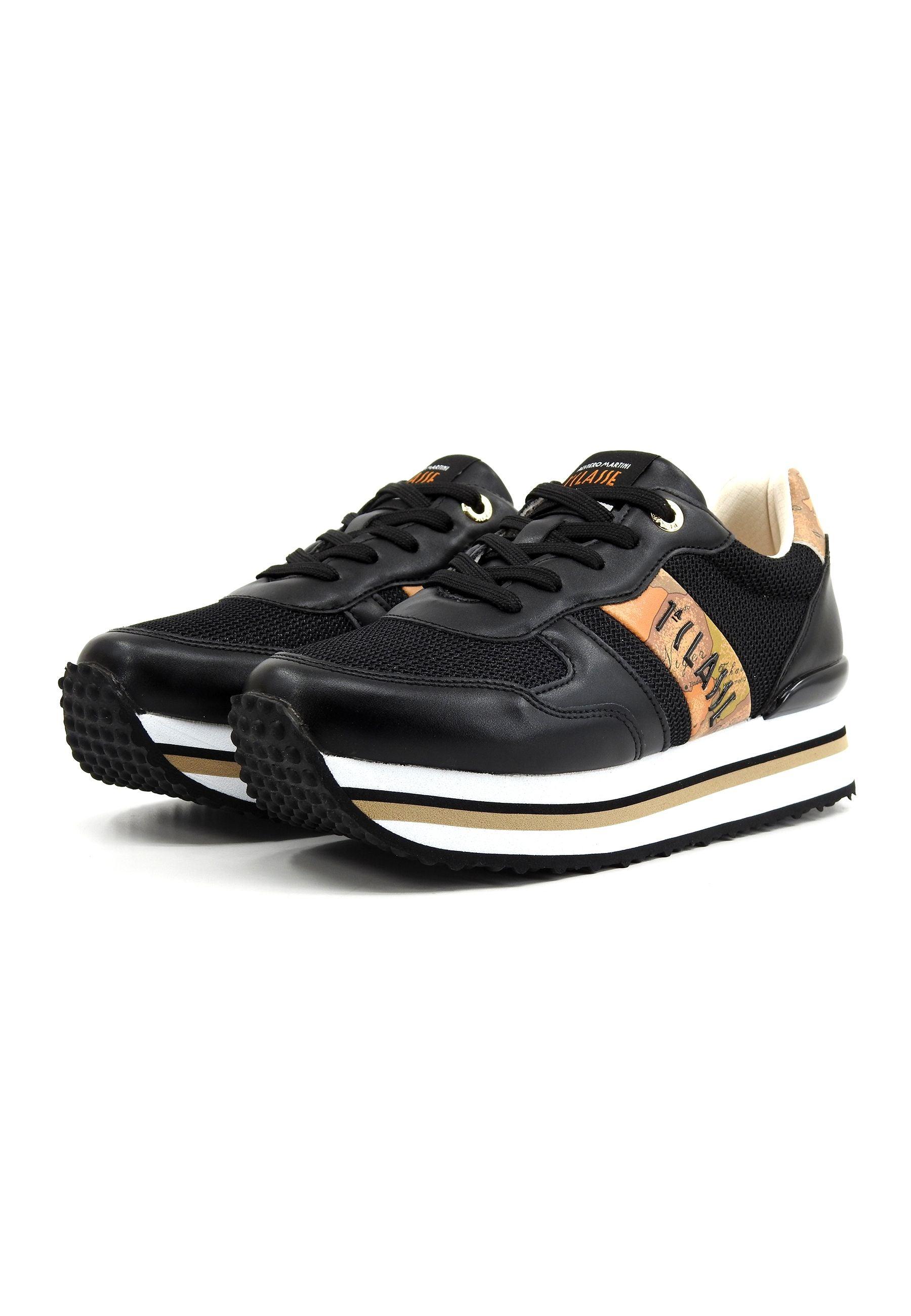 ALVIERO MARTINI 1° CLASSE Sneaker Donna Nero Geo Beige N1832-0208 - Sandrini Calzature e Abbigliamento