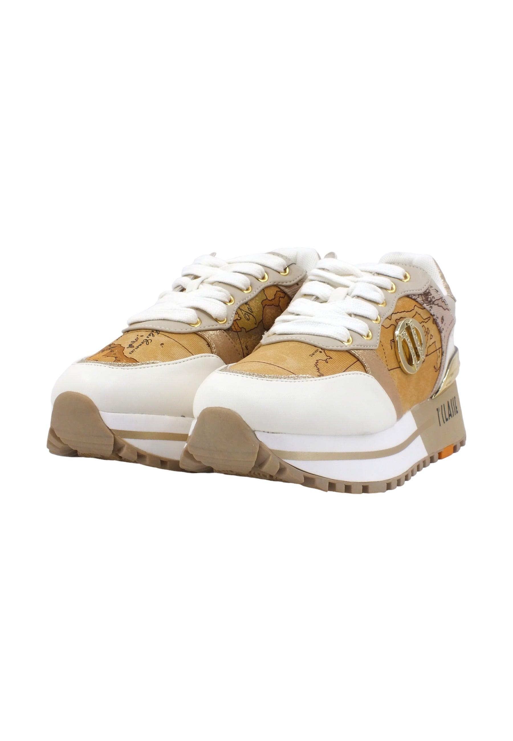 ALVIERO MARTINI 1° CLASSE Sneaker Glitter Metal Platform Donna Natural Z0584-431B - Sandrini Calzature e Abbigliamento