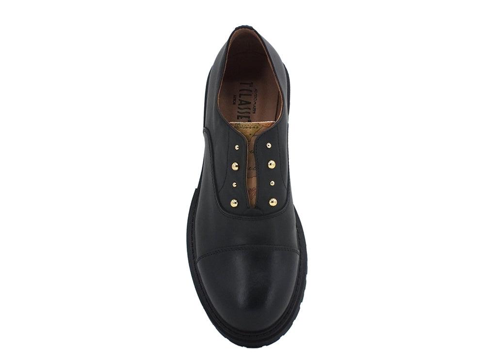 ALVIERO MARTINI 1A CLASSE Derby Borchie Black Geo N0801-0092 - Sandrini Calzature e Abbigliamento