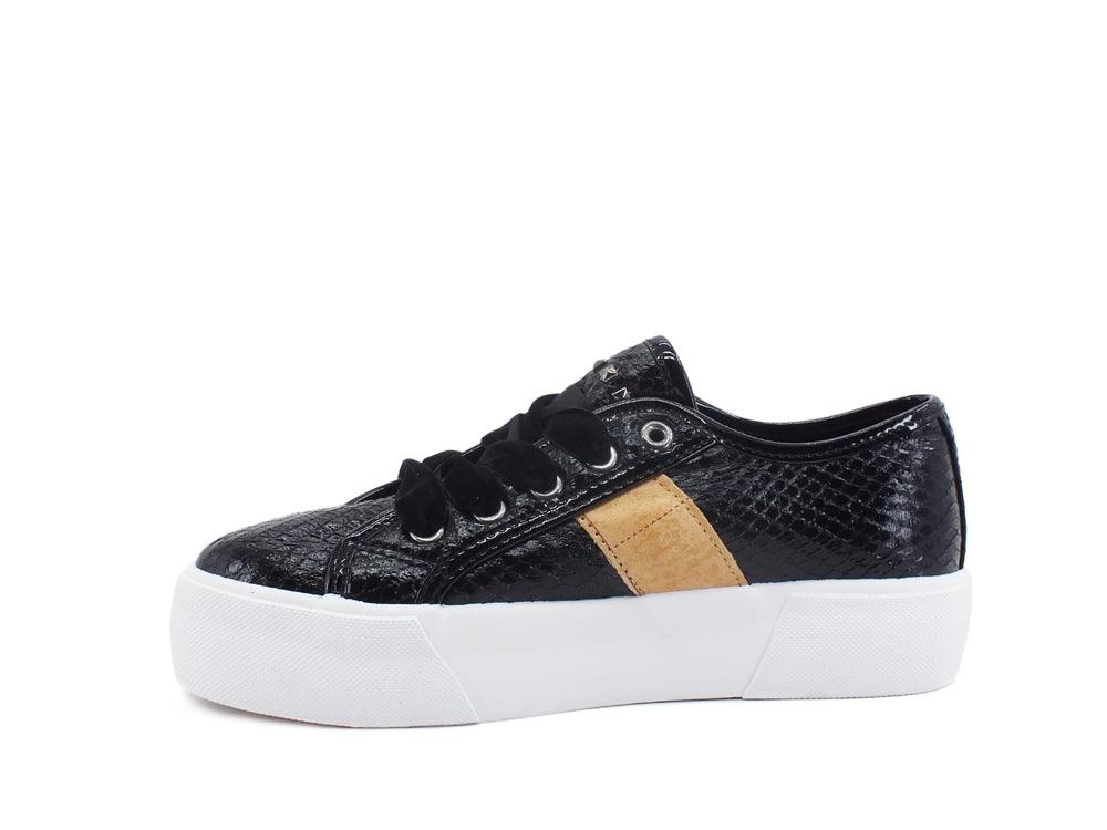 ALVIERO MARTINI 1A CLASSE Sneaker Pelle Cocco Banda Geo Black ZA072-213A - Sandrini Calzature e Abbigliamento