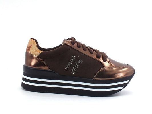 ALVIERO MARTINI 1A CLASSE Sneaker Running Logo Strass Bronze ZA278-201G - Sandrini Calzature e Abbigliamento