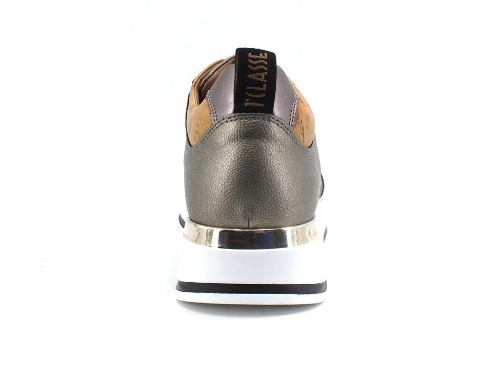 ALVIERO MARTINI 1A CLASSSE Sneaker Lurex Pelle Geo Taupe N1019-1131 - Sandrini Calzature e Abbigliamento