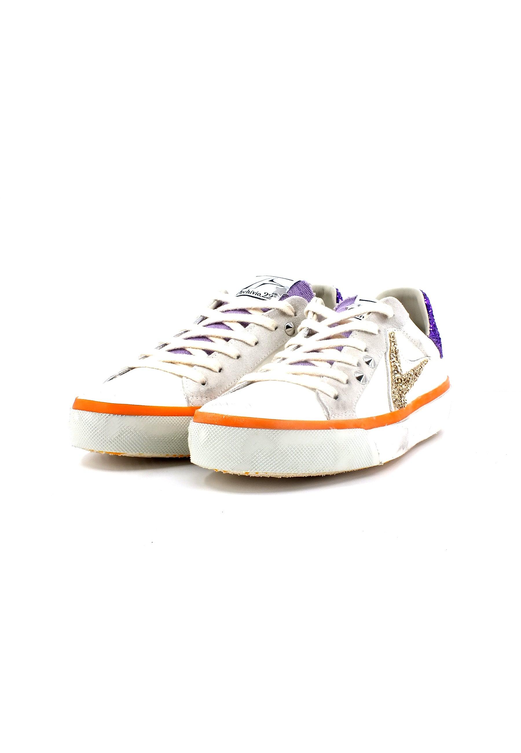 ARCHIVIO 22 Sneaker Donna White Purple STUD787 - Sandrini Calzature e Abbigliamento