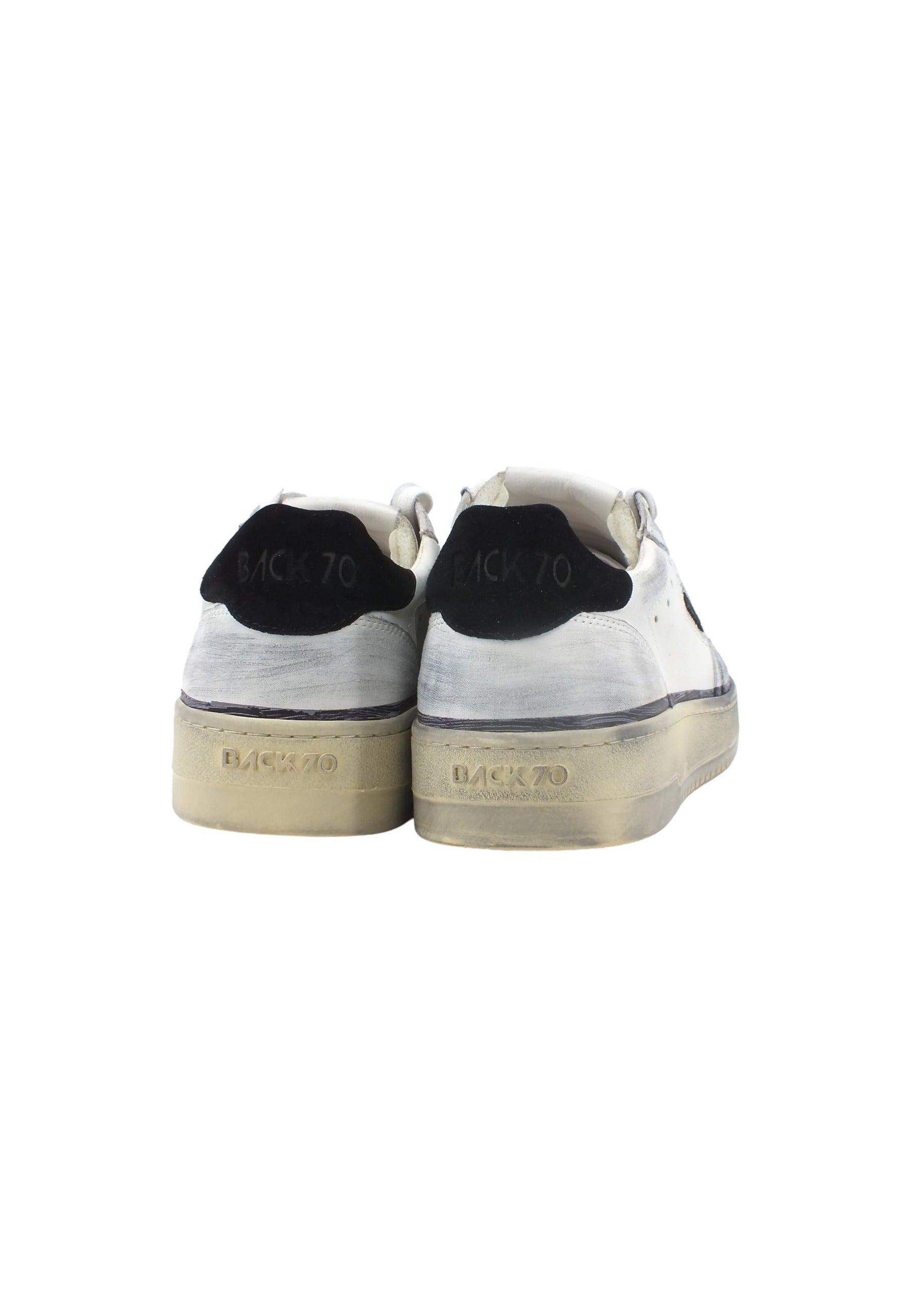 BACK70 Slam Vintage Sneaker Uomo White Black 108002 - Sandrini Calzature e Abbigliamento