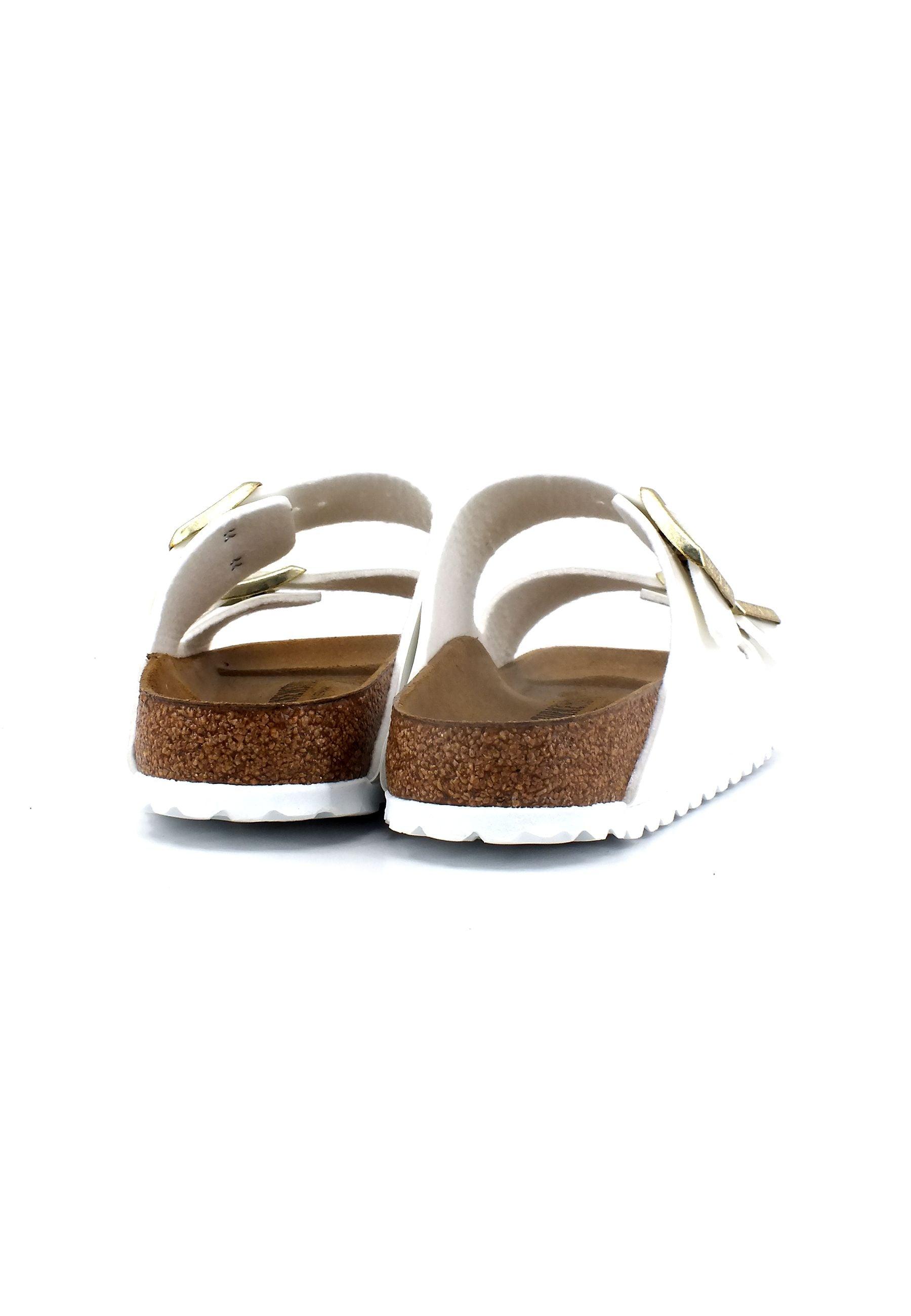 BIRKENSTOCK Arizona Narrow Fit Ciabatta Donna Patent White 1005294 - Sandrini Calzature e Abbigliamento