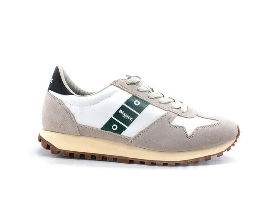 BLAUER Dawson 02 Sneaker Nylon White Green Black S2DAWSON02 - Sandrini Calzature e Abbigliamento