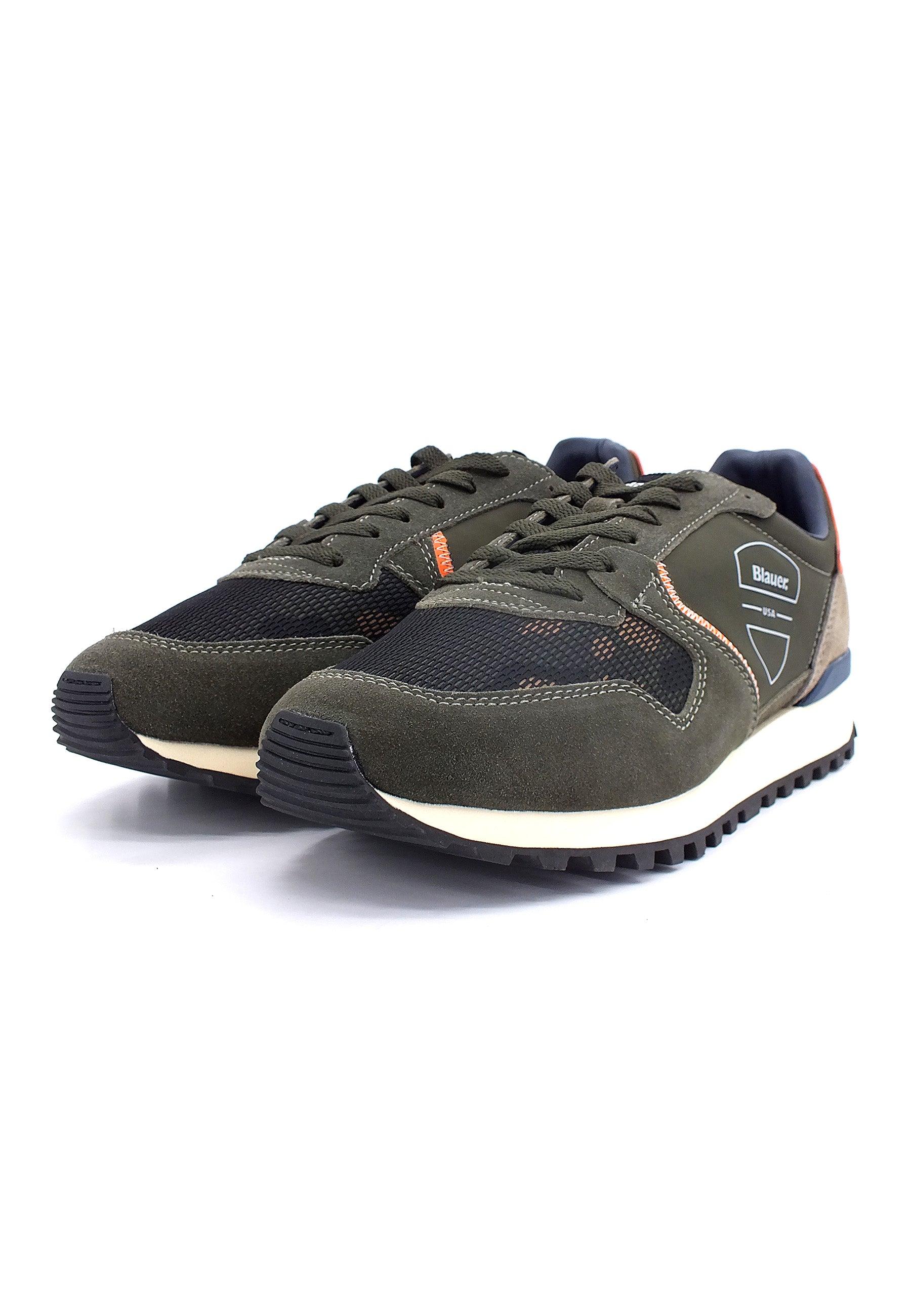BLAUER Dixon 01 Sneaker Uomo Military Green F2DIXON01 - Sandrini Calzature e Abbigliamento