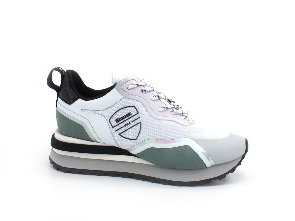 BLAUER Marple 01 Sneaker Traforata Mesh White S2MARPLE01 - Sandrini Calzature e Abbigliamento