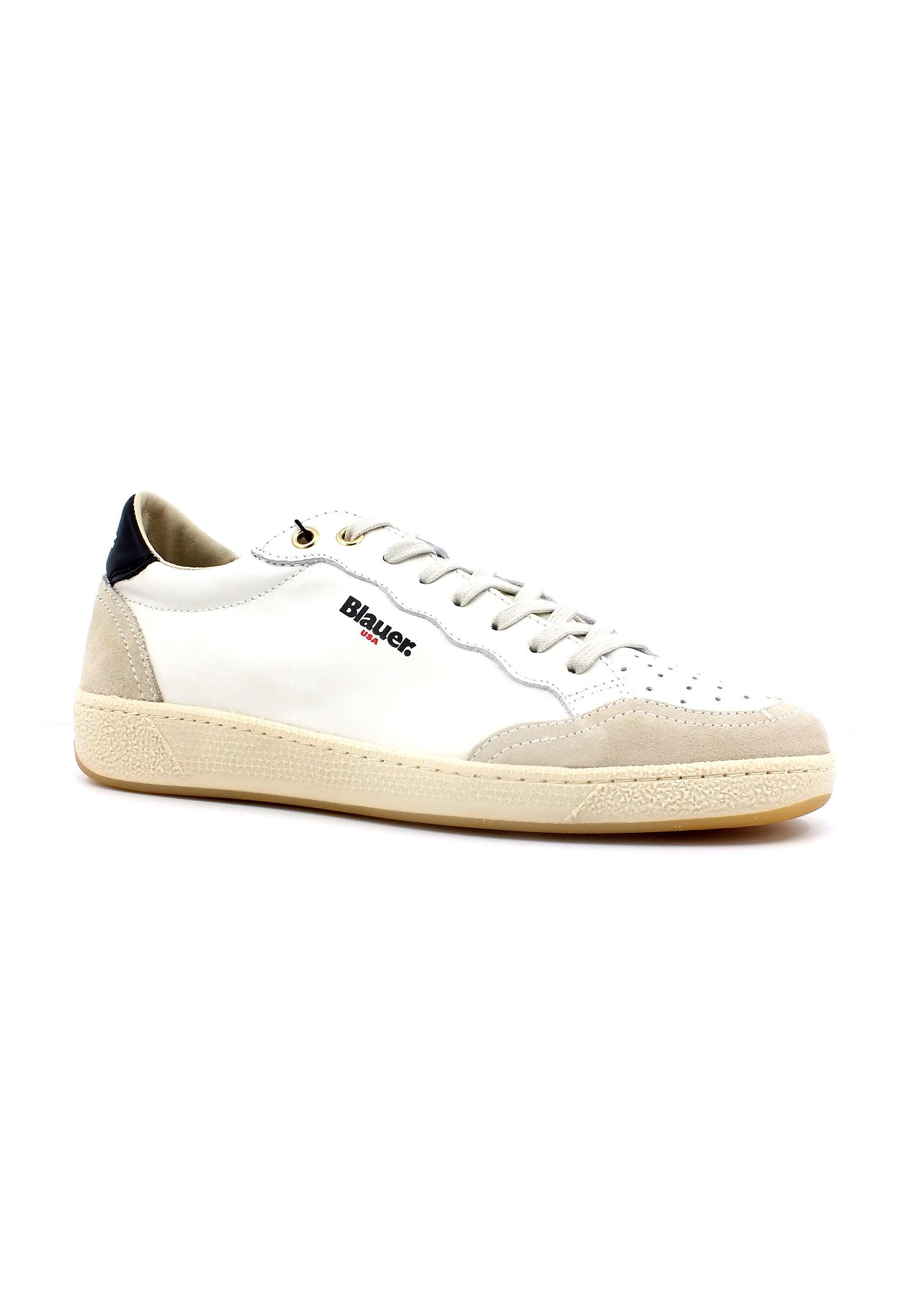 BLAUER Murray 01 Sneaker Uomo White Black S3MURRAY01 - Sandrini Calzature e Abbigliamento