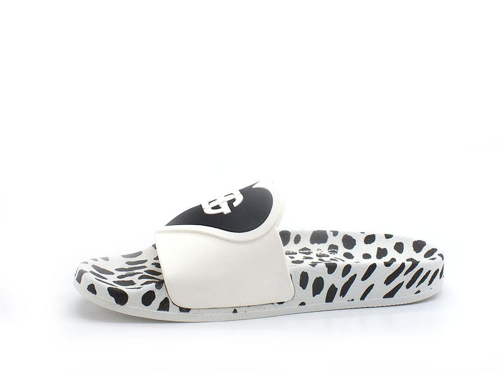 BLUGIRL Blumarine Chic 2 Ciabatta Slipper Printed White Black 6A2523EX139 - Sandrini Calzature e Abbigliamento