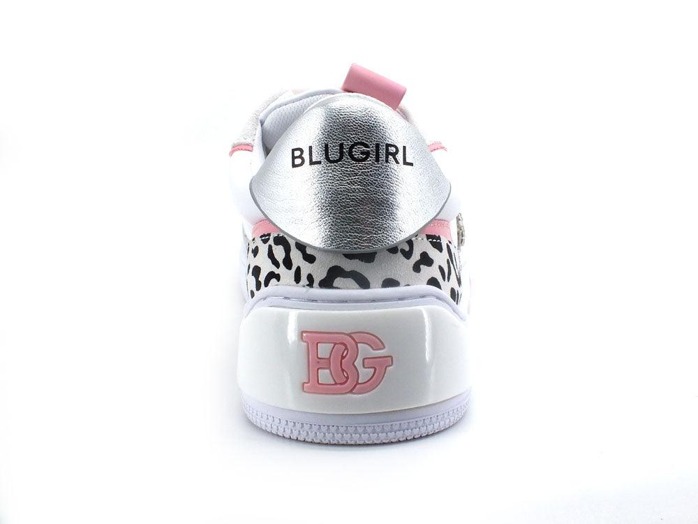 BLUGIRL Blumarine Wow 01 Sneaker Glitter Bianco Pink Leopard 6A2509PX106 - Sandrini Calzature e Abbigliamento