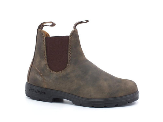 BLUNDSTONE Stivaletto Polacco Elastici Nubuk Rustic Brown 585 - Sandrini Calzature e Abbigliamento