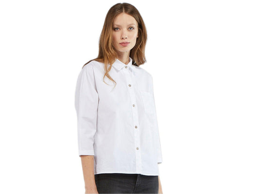 CAFENOIR Camicia Over Manica 3/4 Bianco JC0023 - Sandrini Calzature e Abbigliamento