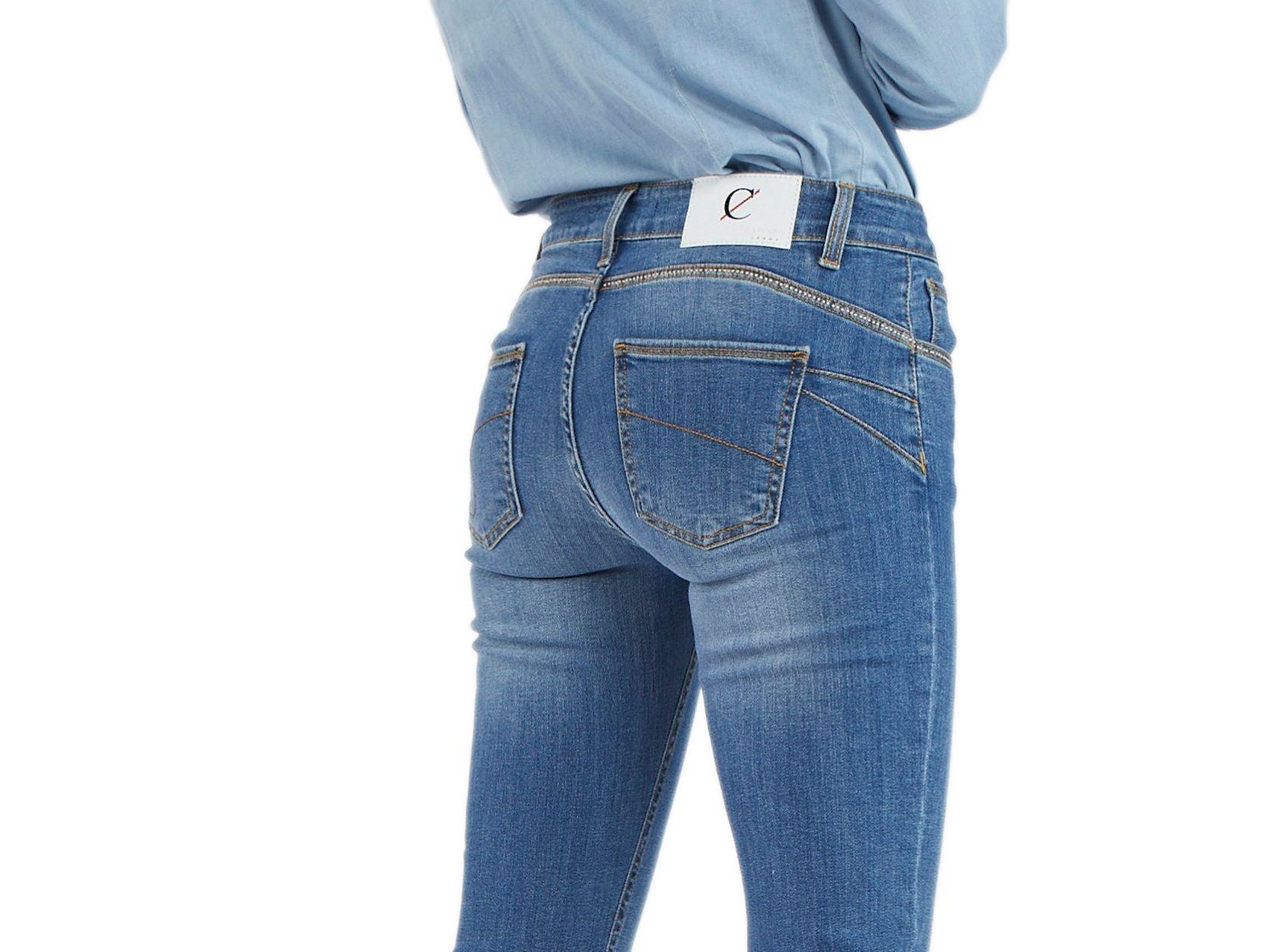 CAFENOIR Jeans Slim Fit Blu Medio Chiaro JJ0057 - Sandrini Calzature e Abbigliamento
