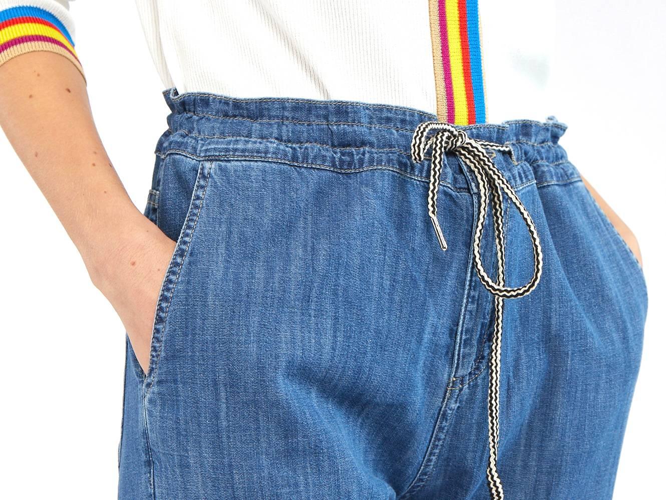 CAFENOIR Jeans Sportivo Coulisse Pantalone Blu Medio Chiaro JP0031 - Sandrini Calzature e Abbigliamento