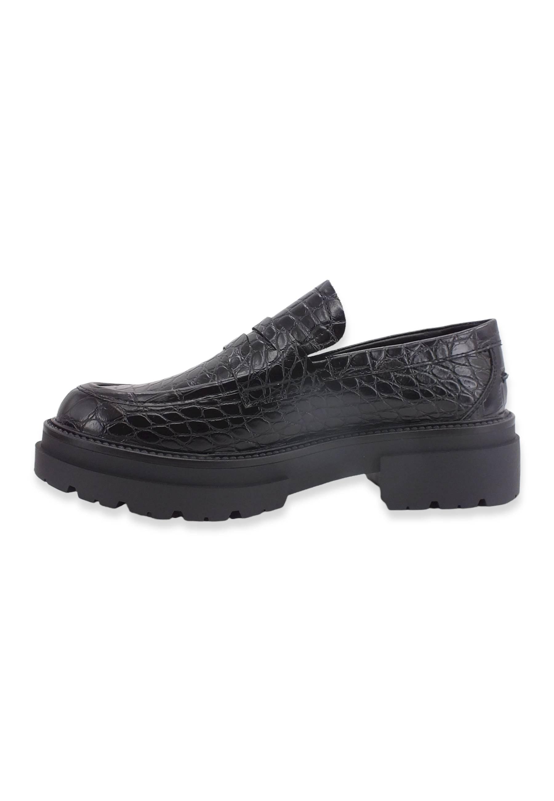 CAFENOIR Mocassino Croco Donna Nero EC8220 - Sandrini Calzature e Abbigliamento