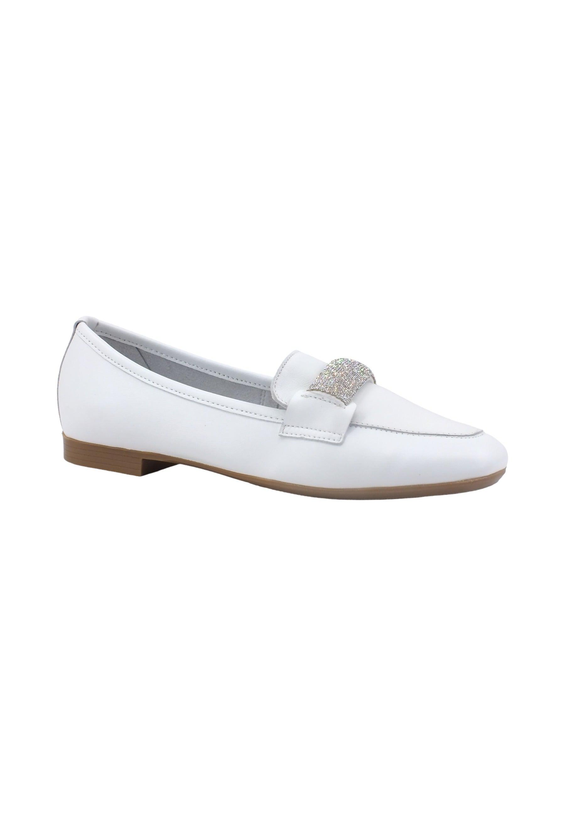 CAFENOIR Mocassino Donna Bianco Strass EG4001 - Sandrini Calzature e Abbigliamento