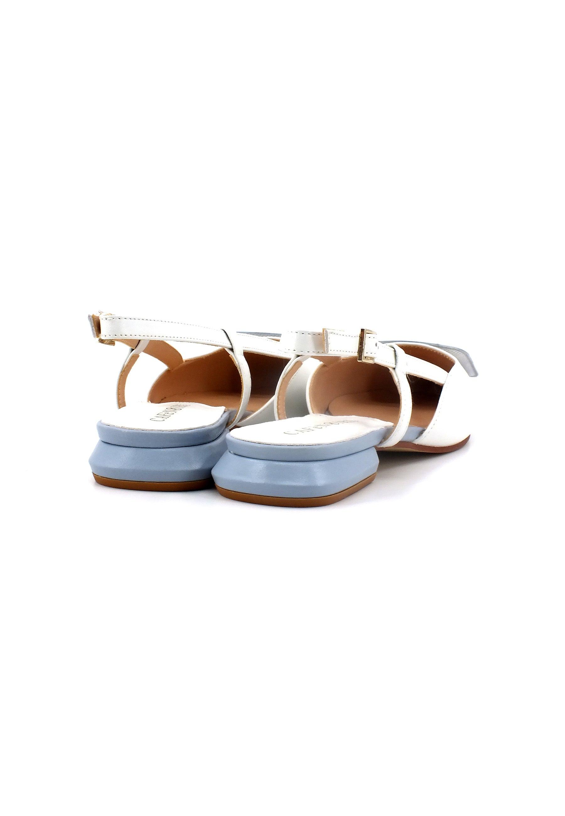 CAFENOIR Sandalo Chanel Donna Bianco Celeste ED4340 - Sandrini Calzature e Abbigliamento