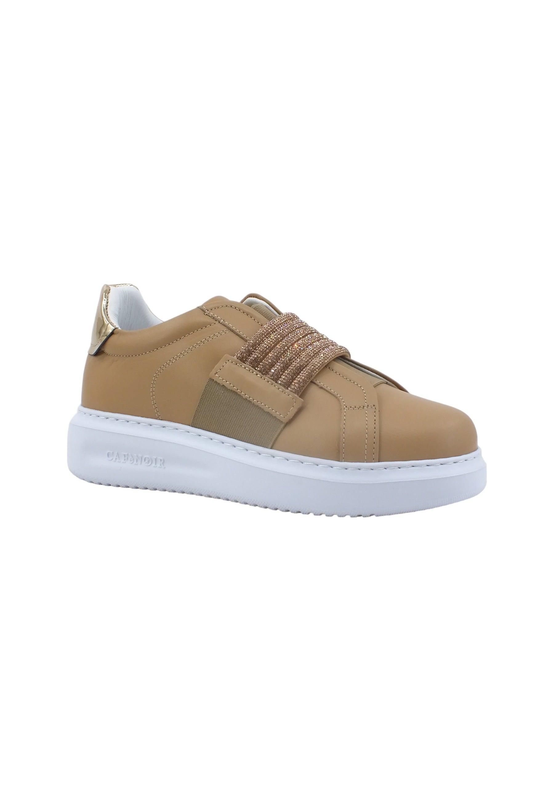 CAFENOIR Sneaker Donna Strass Beige DE1003 - Sandrini Calzature e Abbigliamento