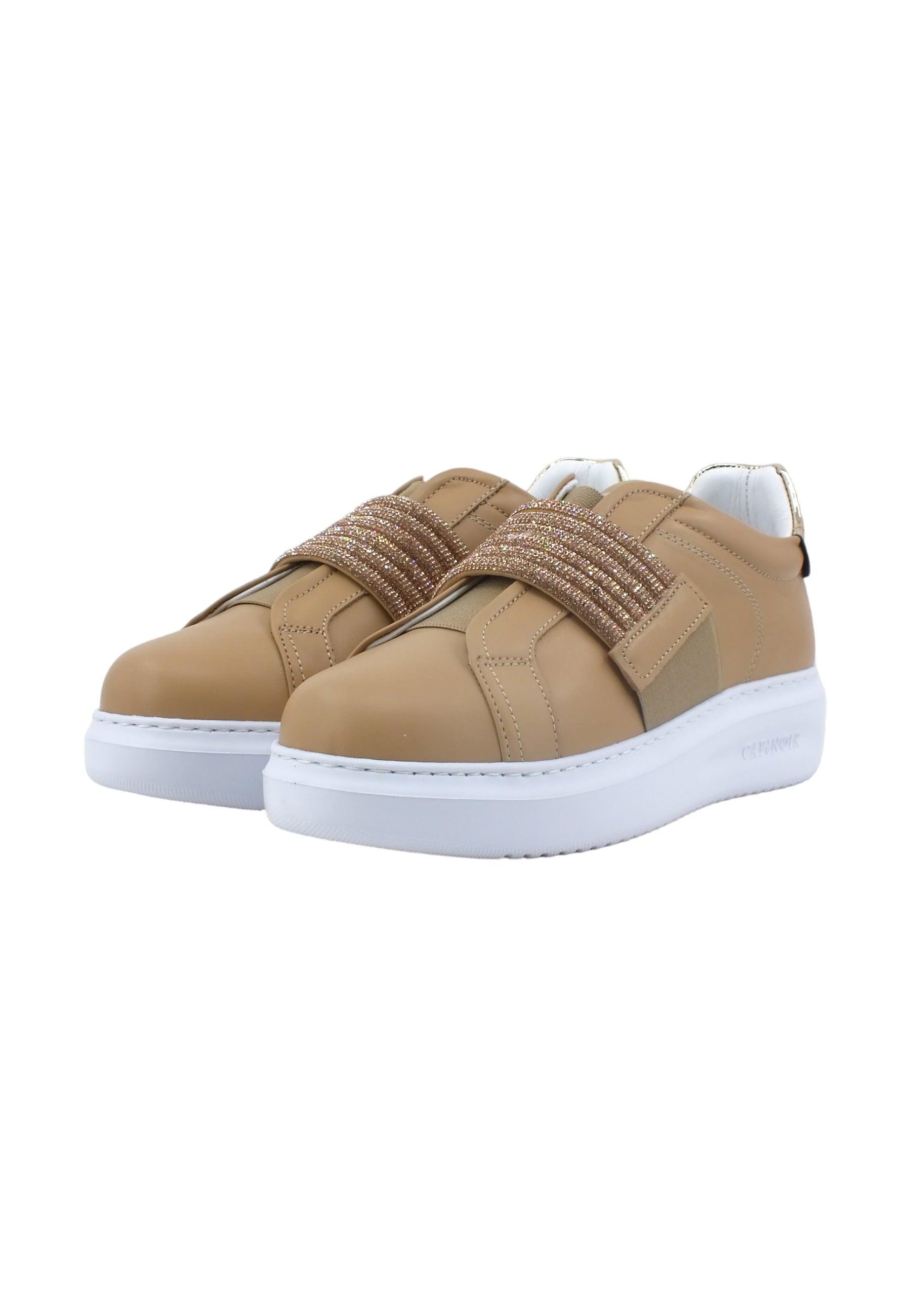 CAFENOIR Sneaker Donna Strass Beige DE1003 - Sandrini Calzature e Abbigliamento