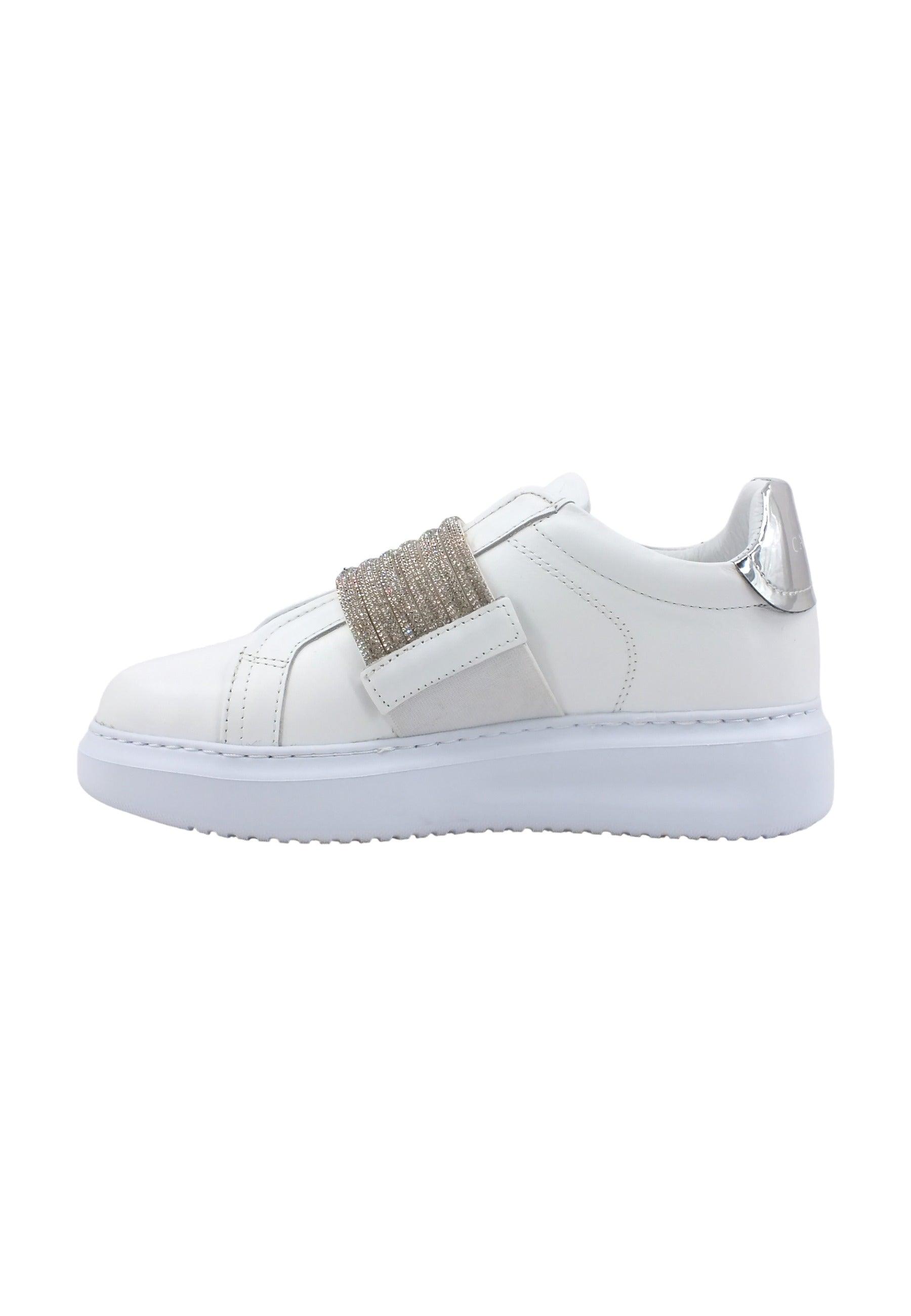 CAFENOIR Sneaker Donna Strass Bianco DE1003 - Sandrini Calzature e Abbigliamento