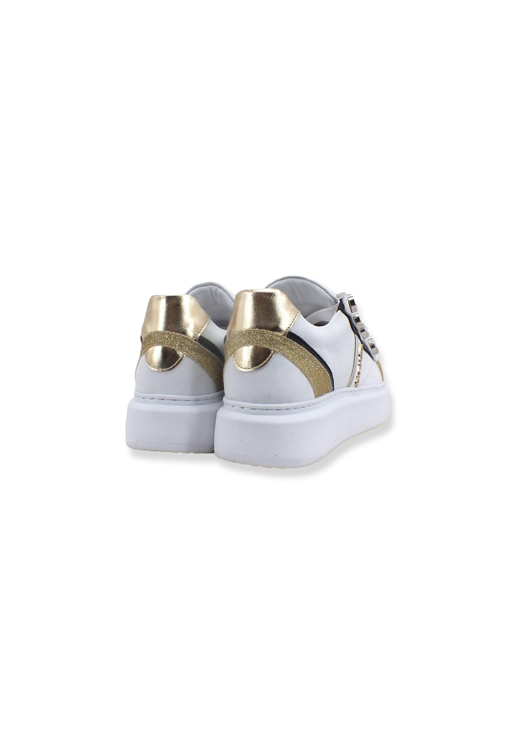 CAFENOIR Sneaker Glitter Perle Donna Bianco DE1620 - Sandrini Calzature e Abbigliamento