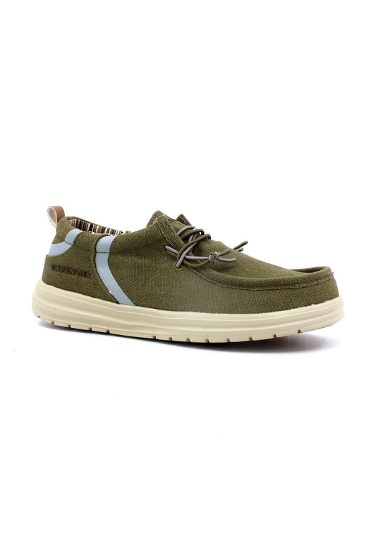 CAFENOIR Sneaker Vela Uomo Verde Kakhi TM9001 - Sandrini Calzature e Abbigliamento