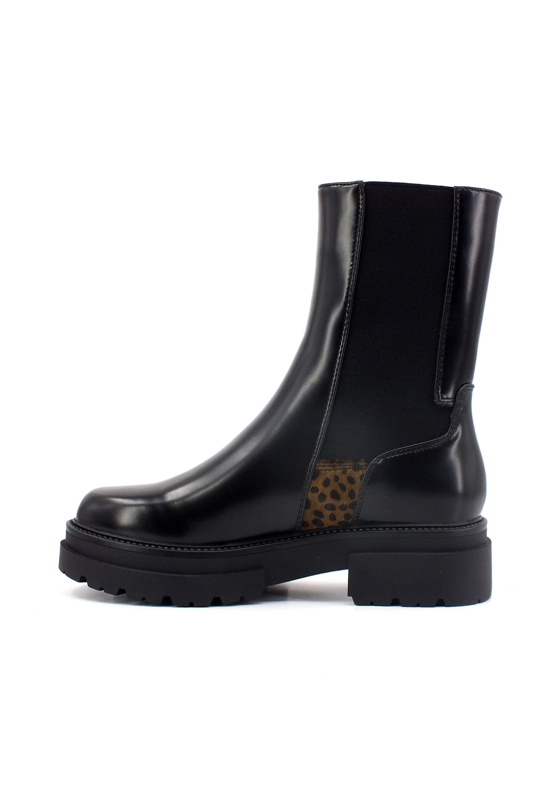 CAFENOIR Stivaletto Polacco Donna Leopard Nero EC9410 - Sandrini Calzature e Abbigliamento