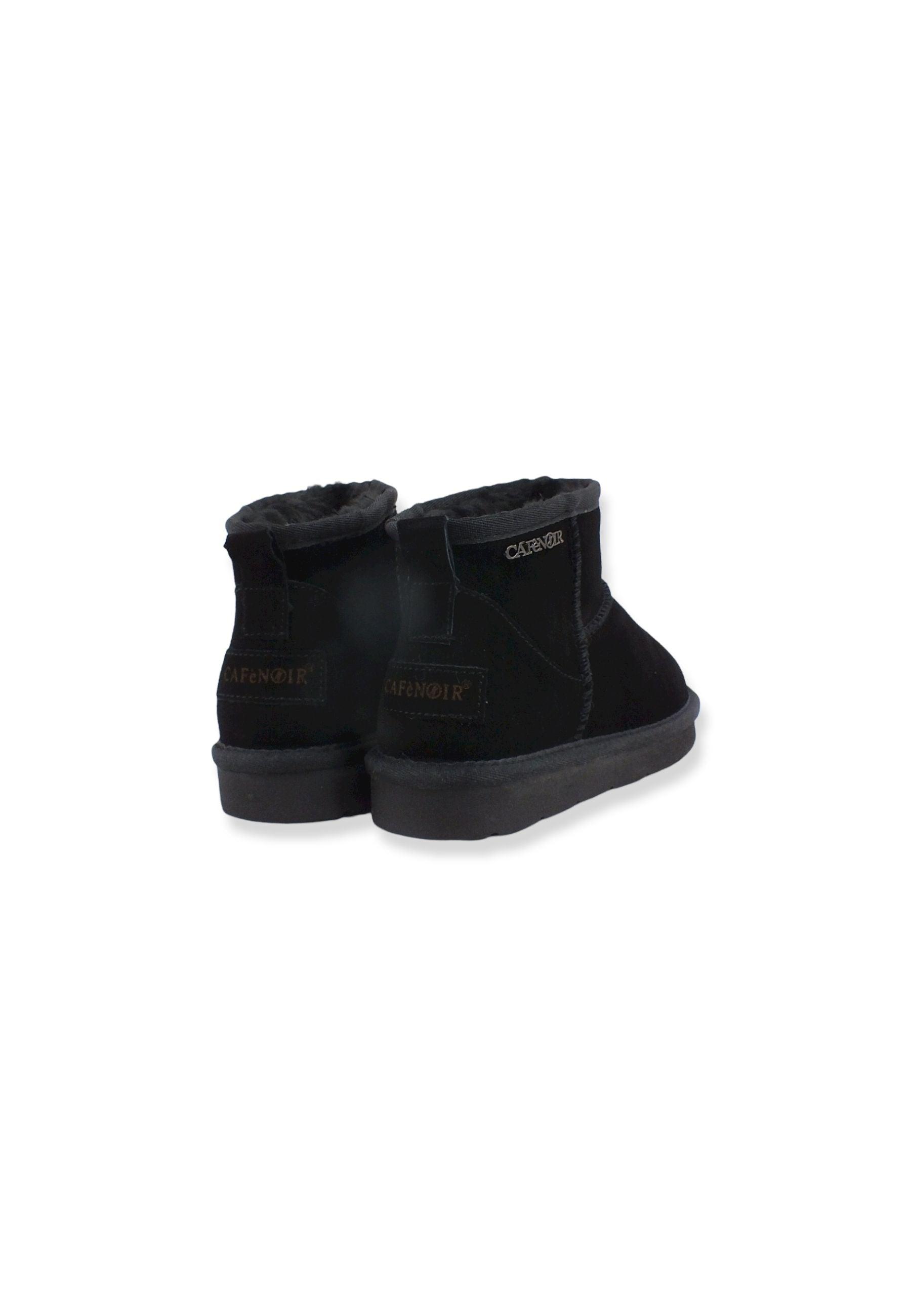 CAFENOIR Stivaletto Suede Con Pelo Donna Nero DR6030 - Sandrini Calzature e Abbigliamento