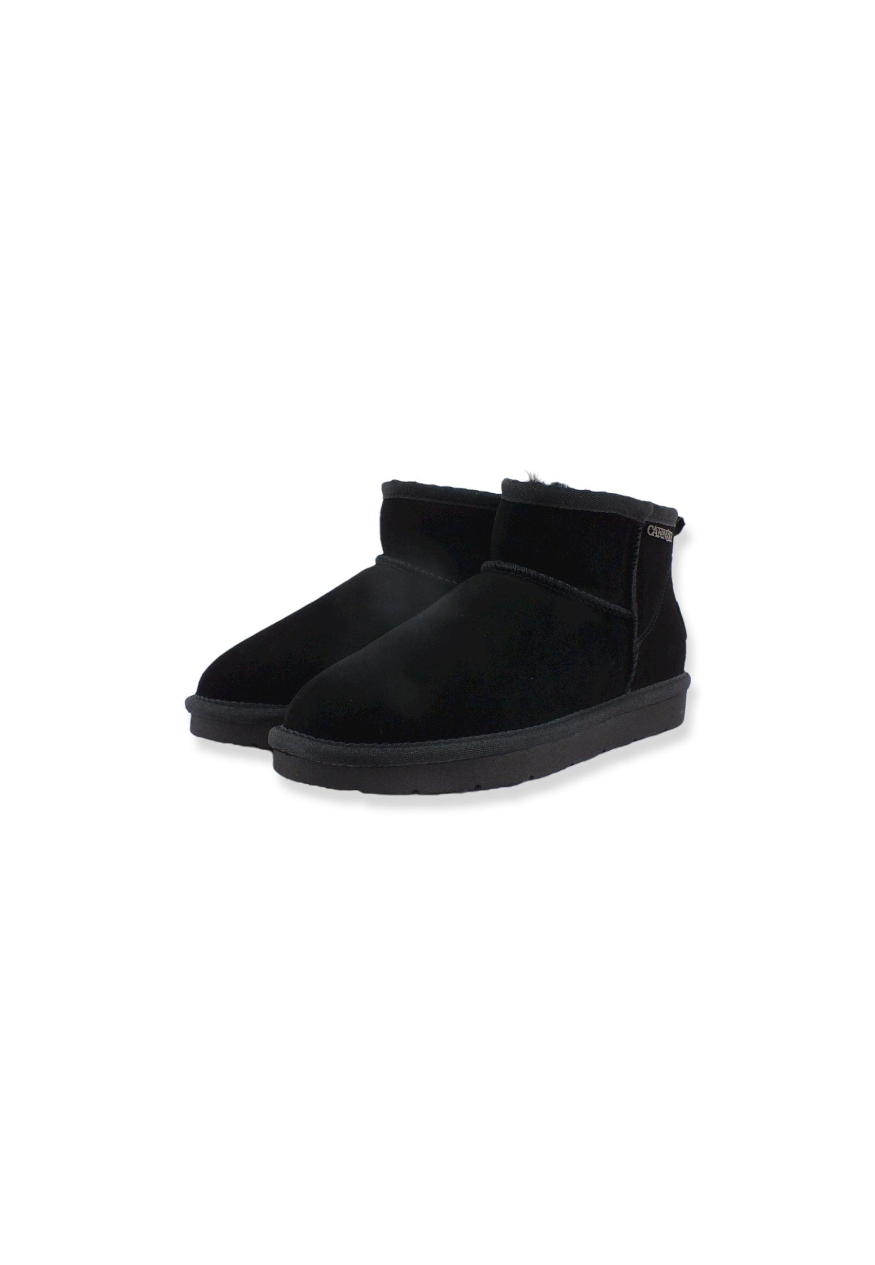 CAFENOIR Stivaletto Suede Con Pelo Donna Nero DR6030 - Sandrini Calzature e Abbigliamento