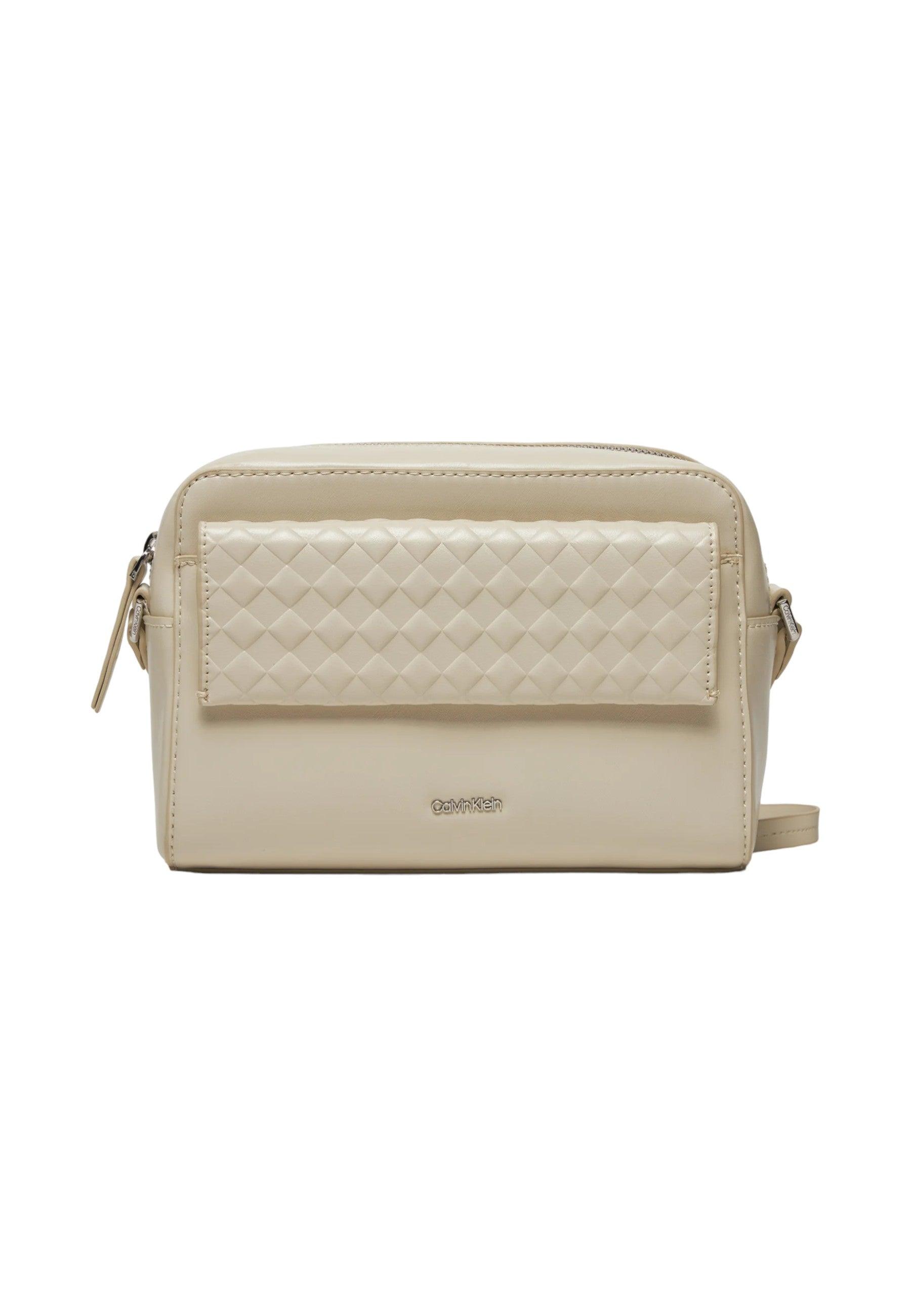 CALVIN KLEIN Borsa Tracolla Donna Dark Ecru K60K611884 - Sandrini Calzature e Abbigliamento