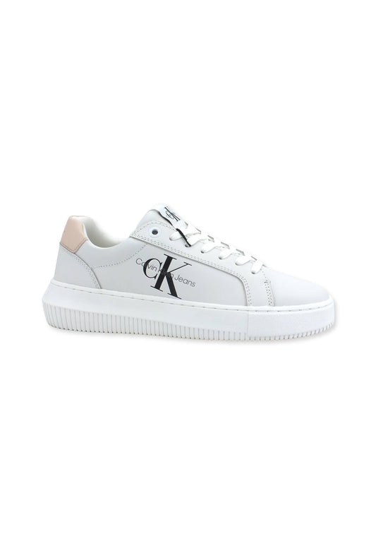 CALVIN KLEIN Chunky Cupsole Sneaker Donna White Peach YW0YW00823 - Sandrini Calzature e Abbigliamento