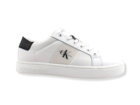 CALVIN KLEIN Classic Cupsole 1 Sneaker Logo White Black YM0YM00318 - Sandrini Calzature e Abbigliamento